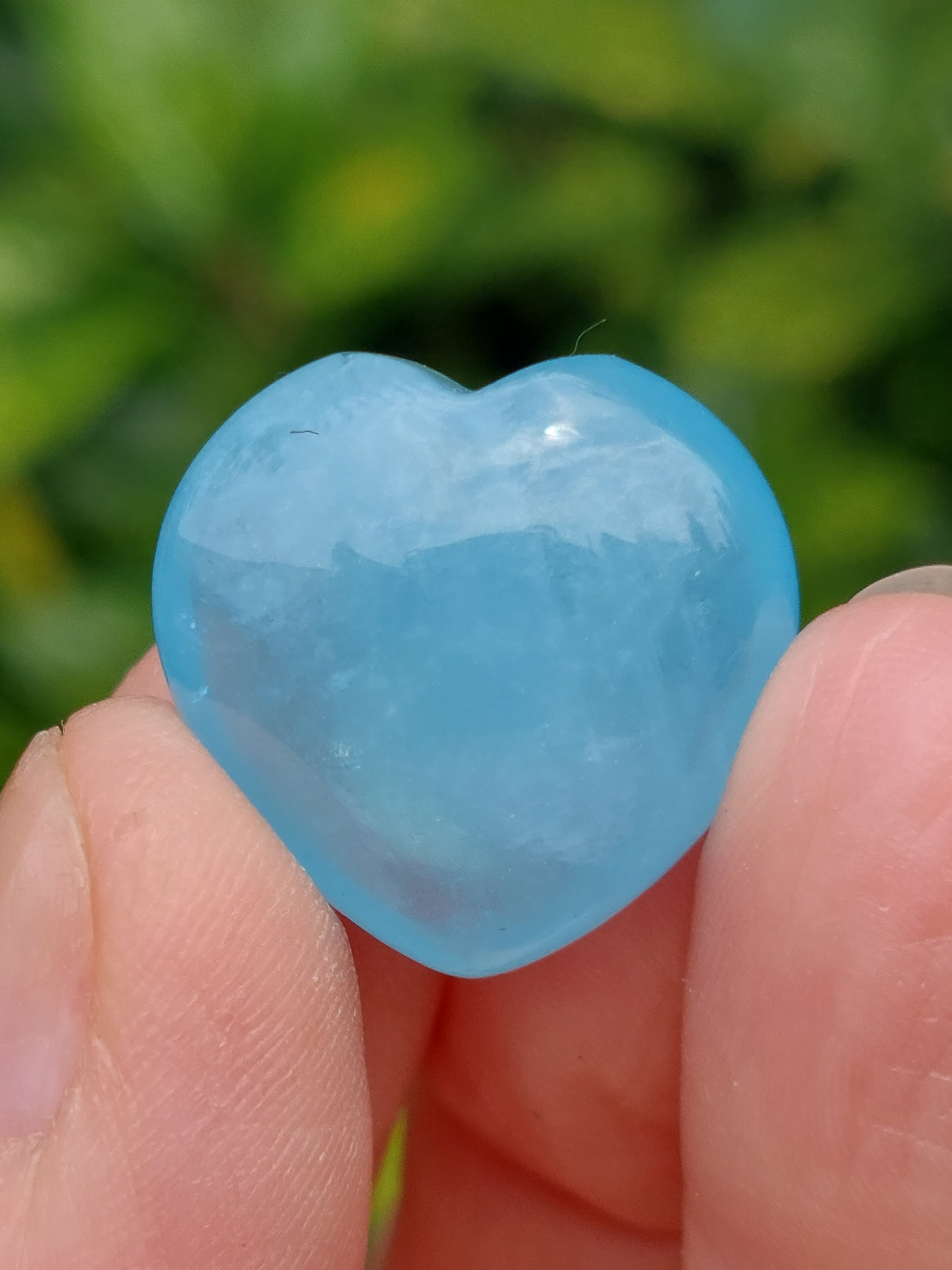 Aquamarine Heart - 2cm (width)