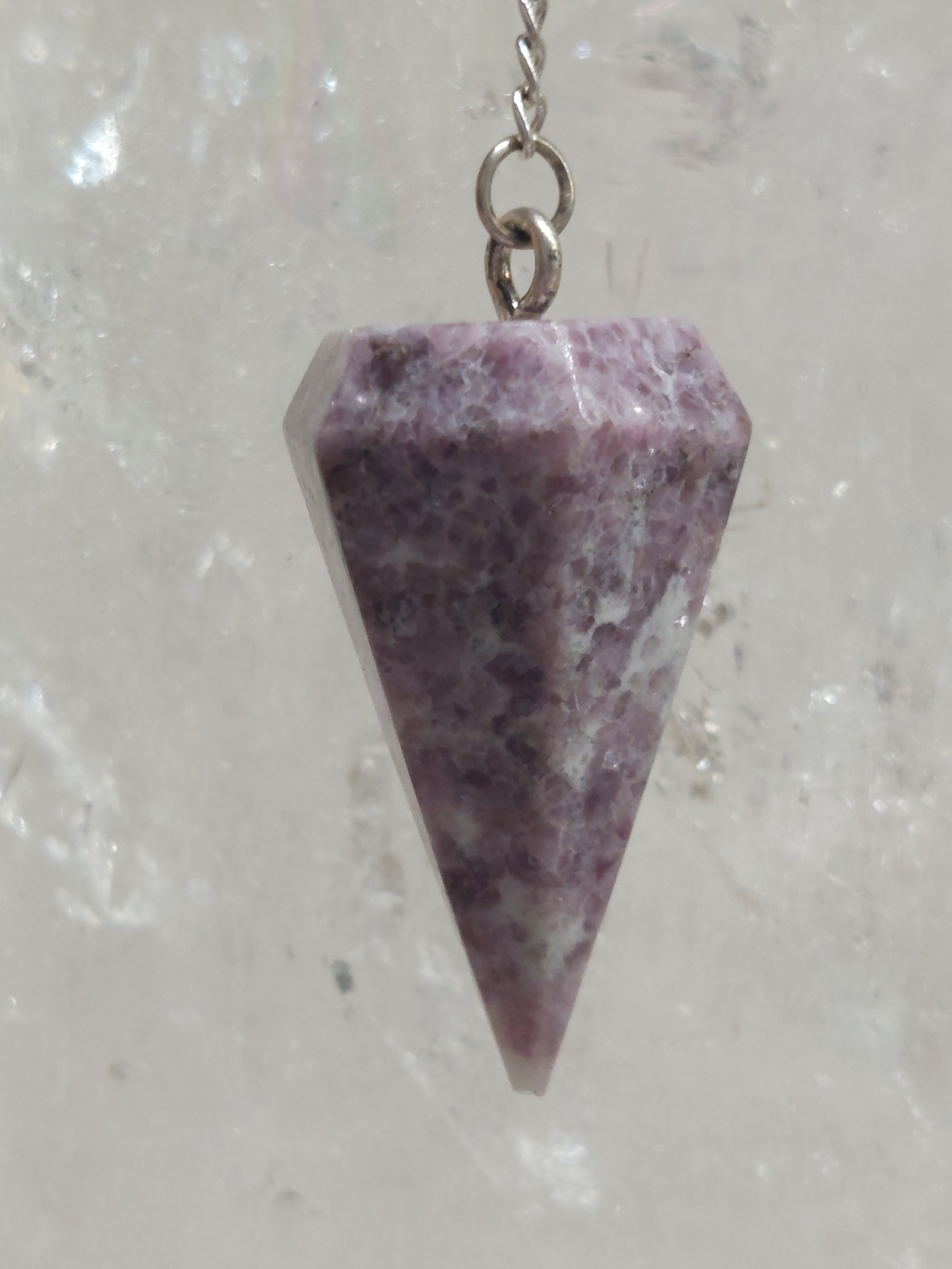 Lepidolite Point Pendulum