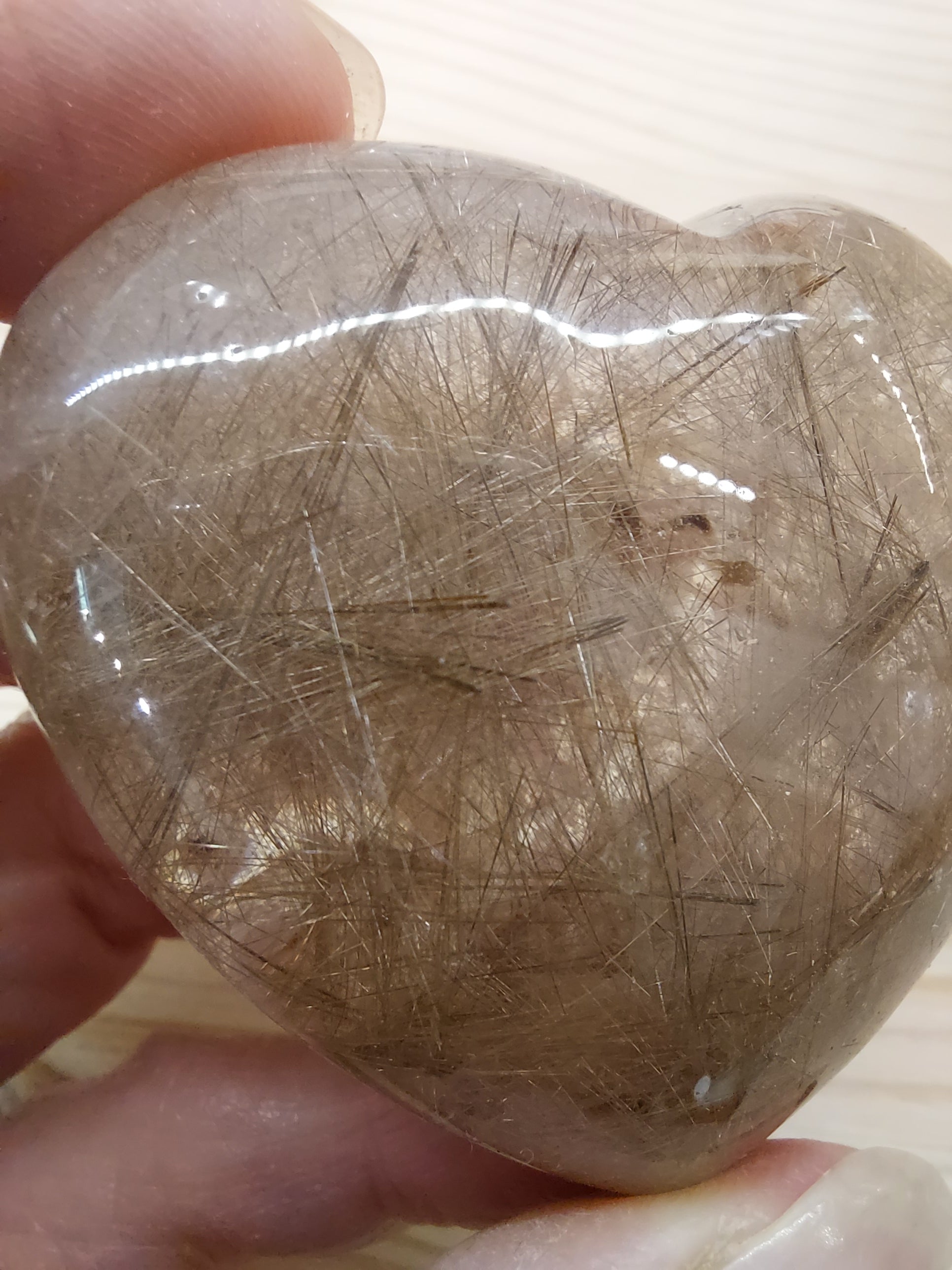 Rutilated Quartz Heart - 5cm (width)