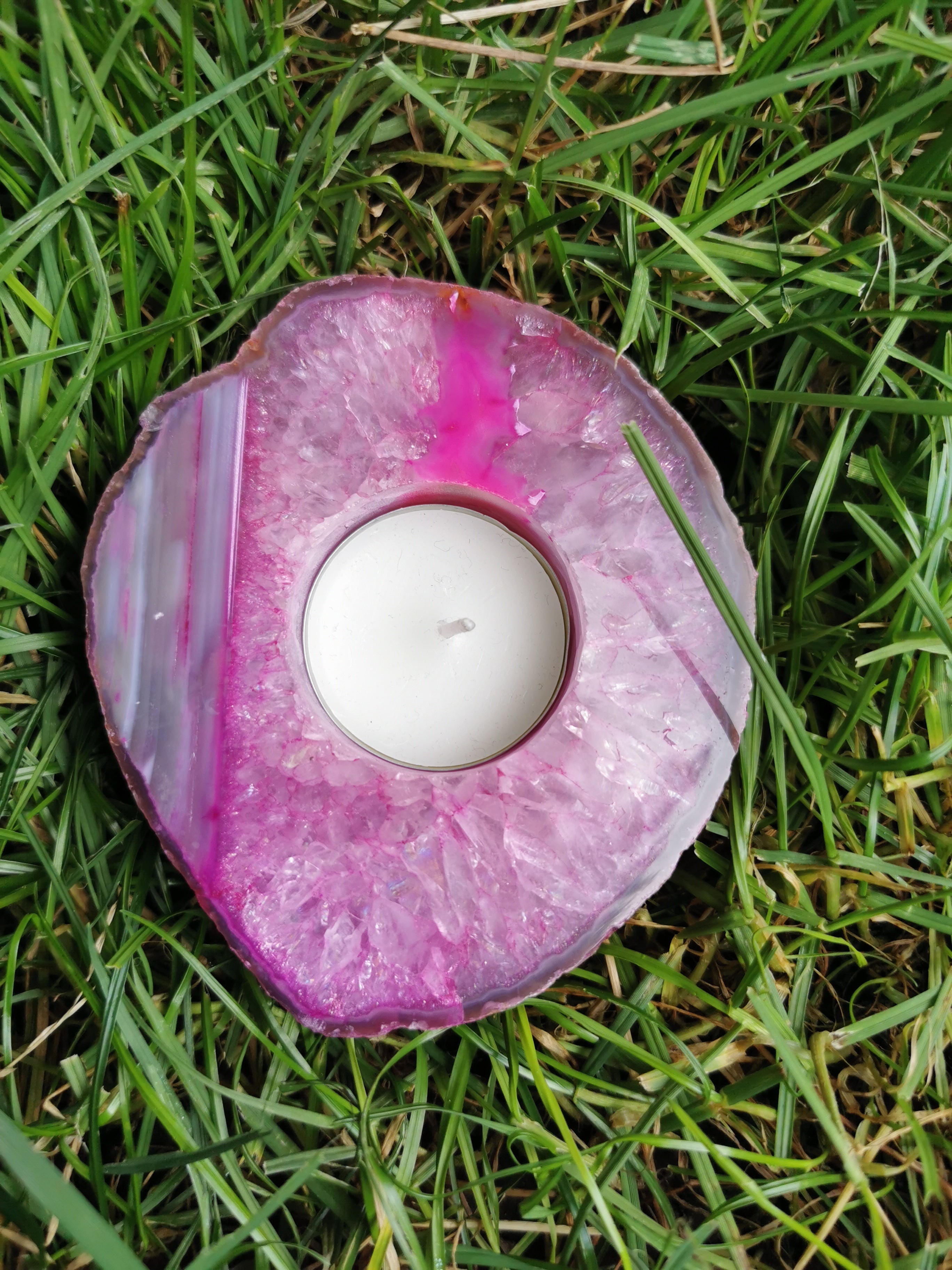 Agate Candleholder (Colour Enhanced)