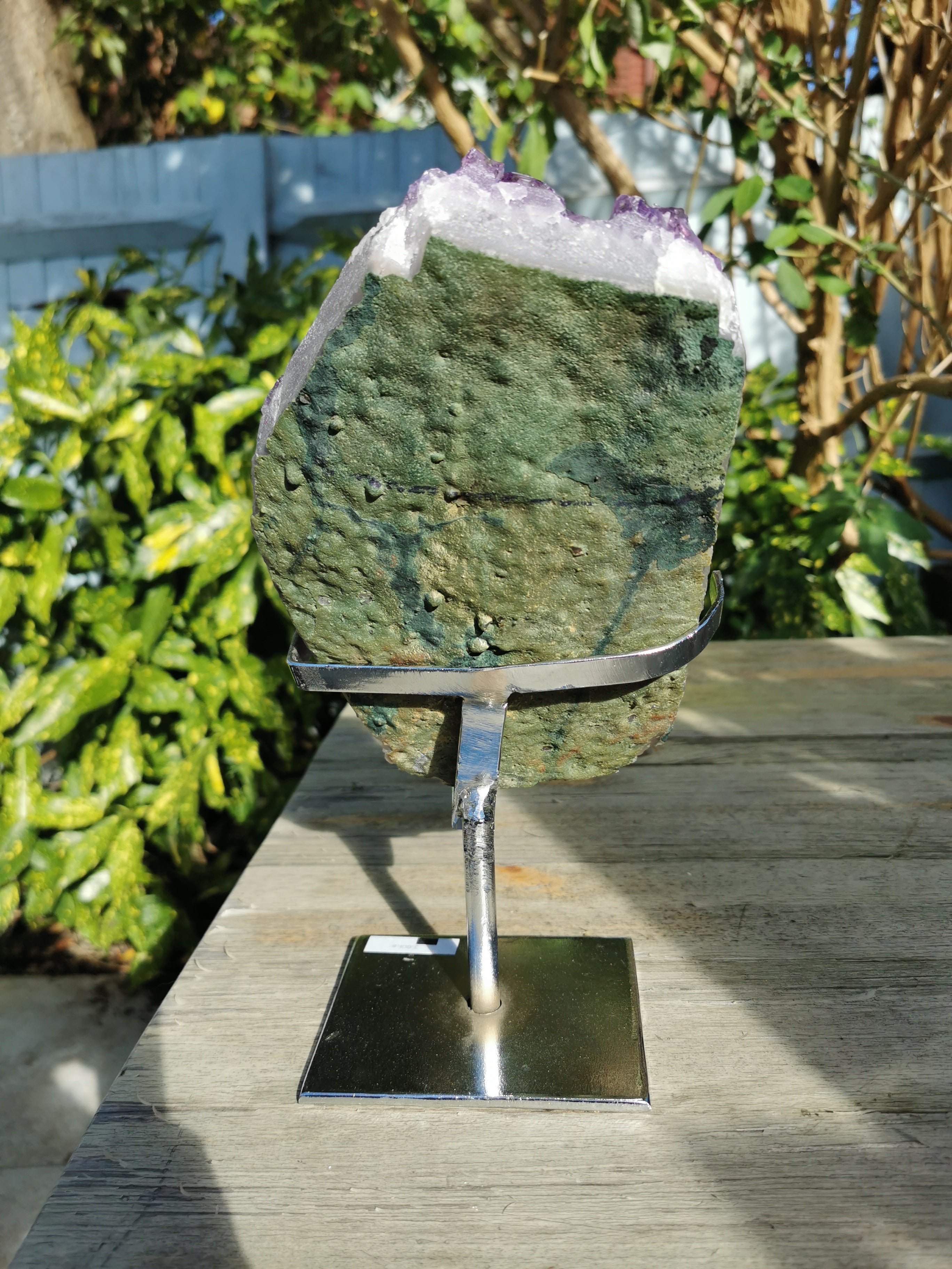 Amethyst Druse on Metal Removable Stand