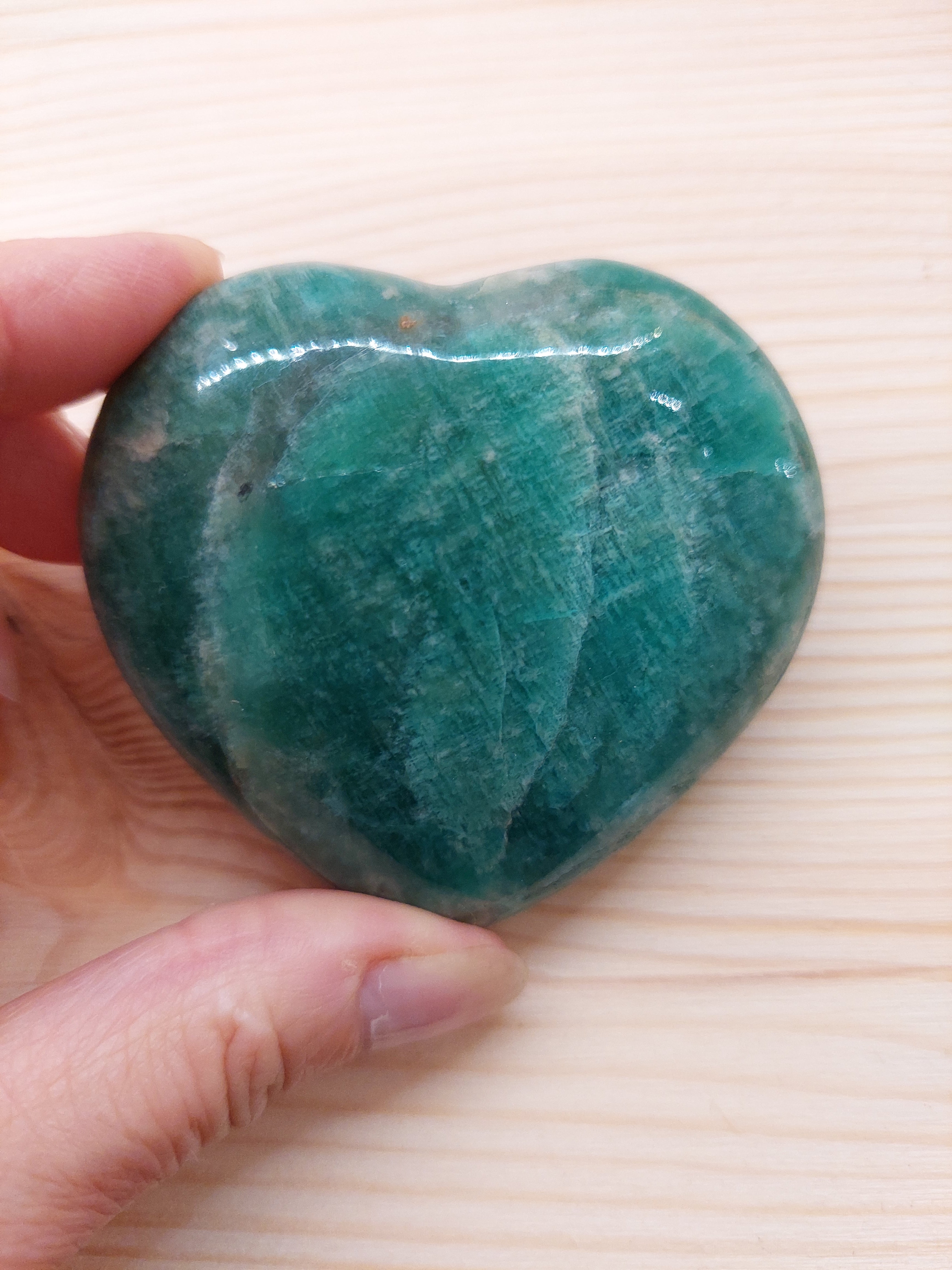 Amazonite Heart - 6.5cm (width)