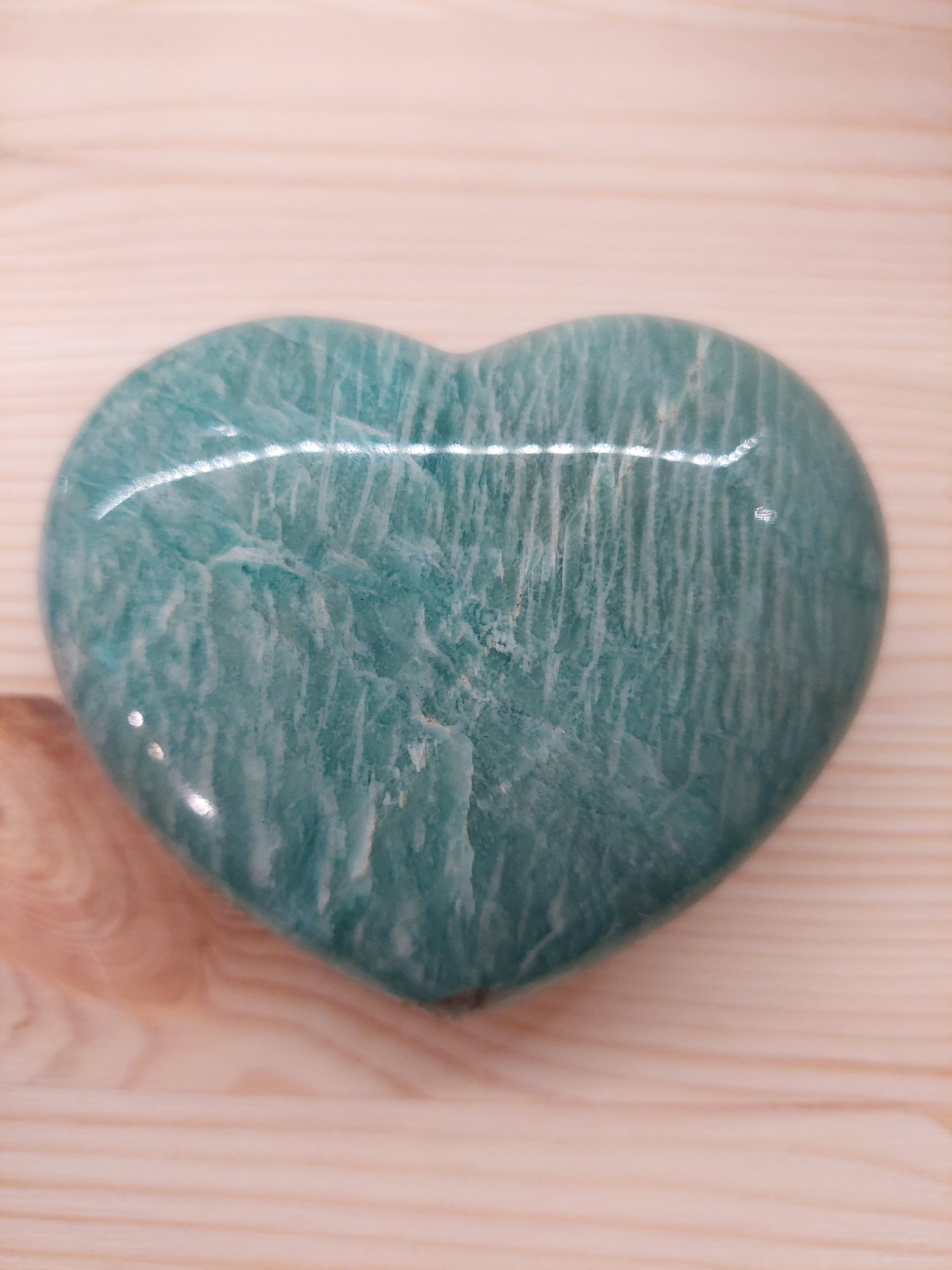Amazonite Heart - 8.25cm (width)