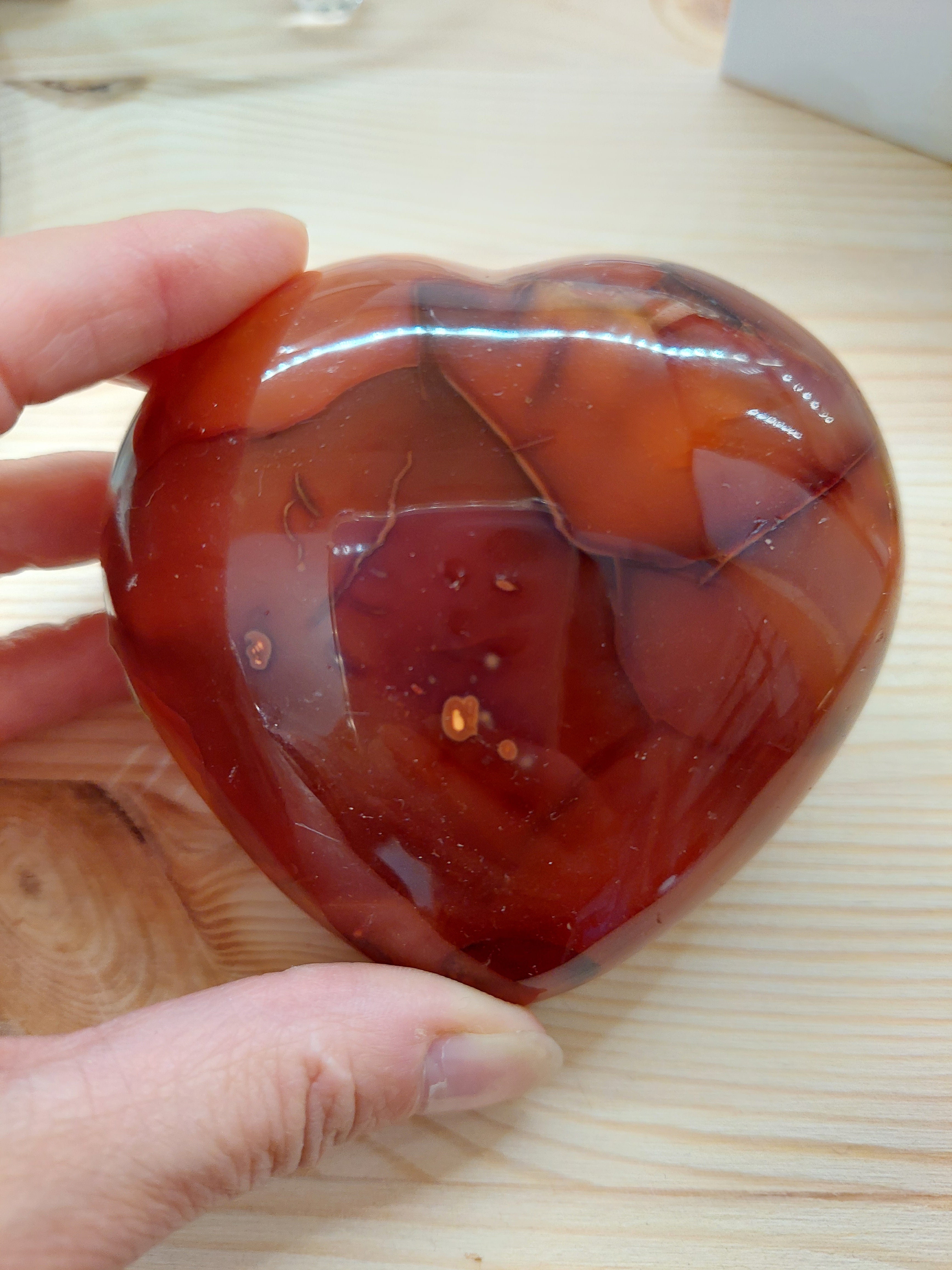Carnelian Heart - 8.5cm (width)