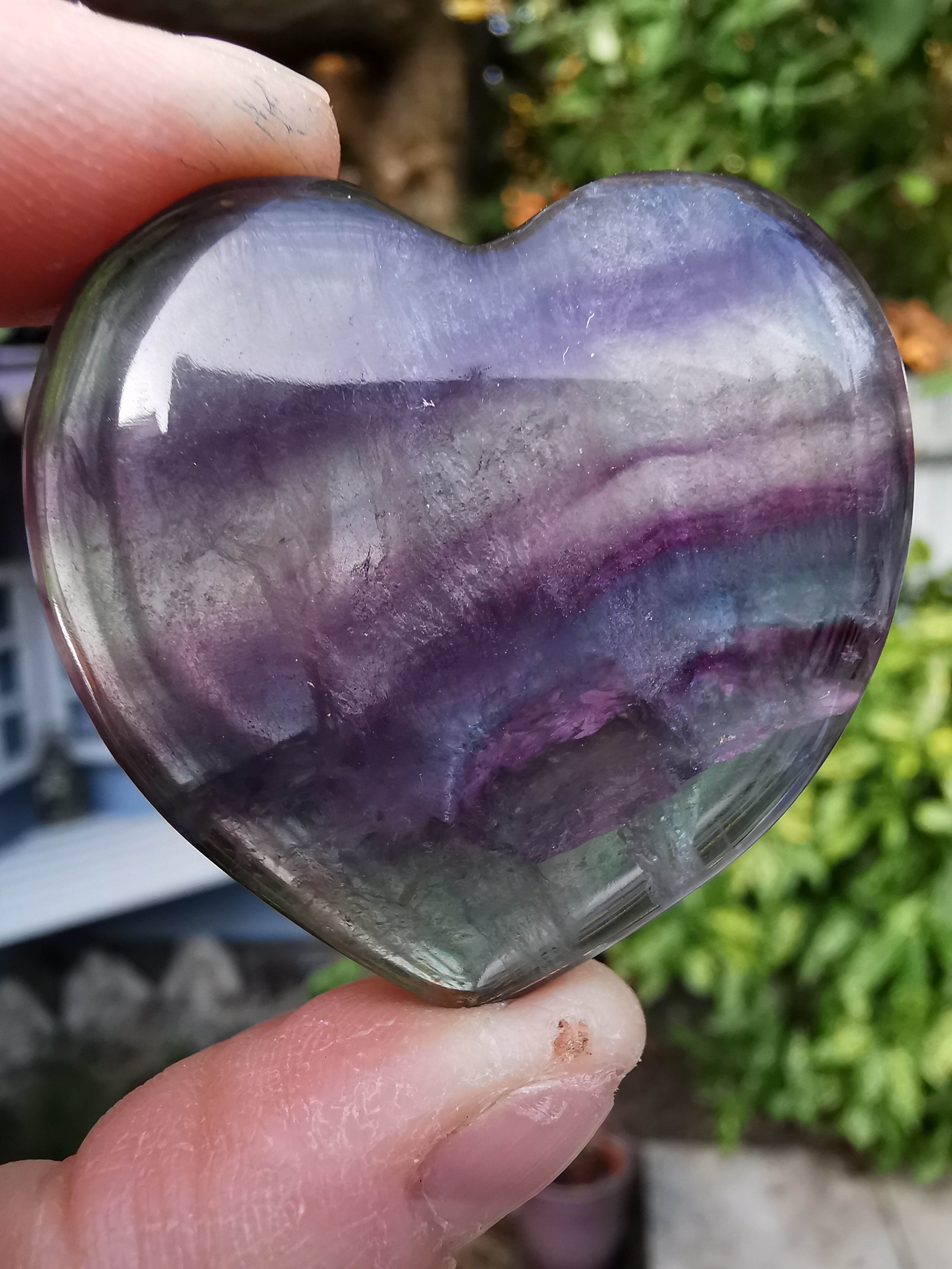 Fluorite Heart - 4cm (width)