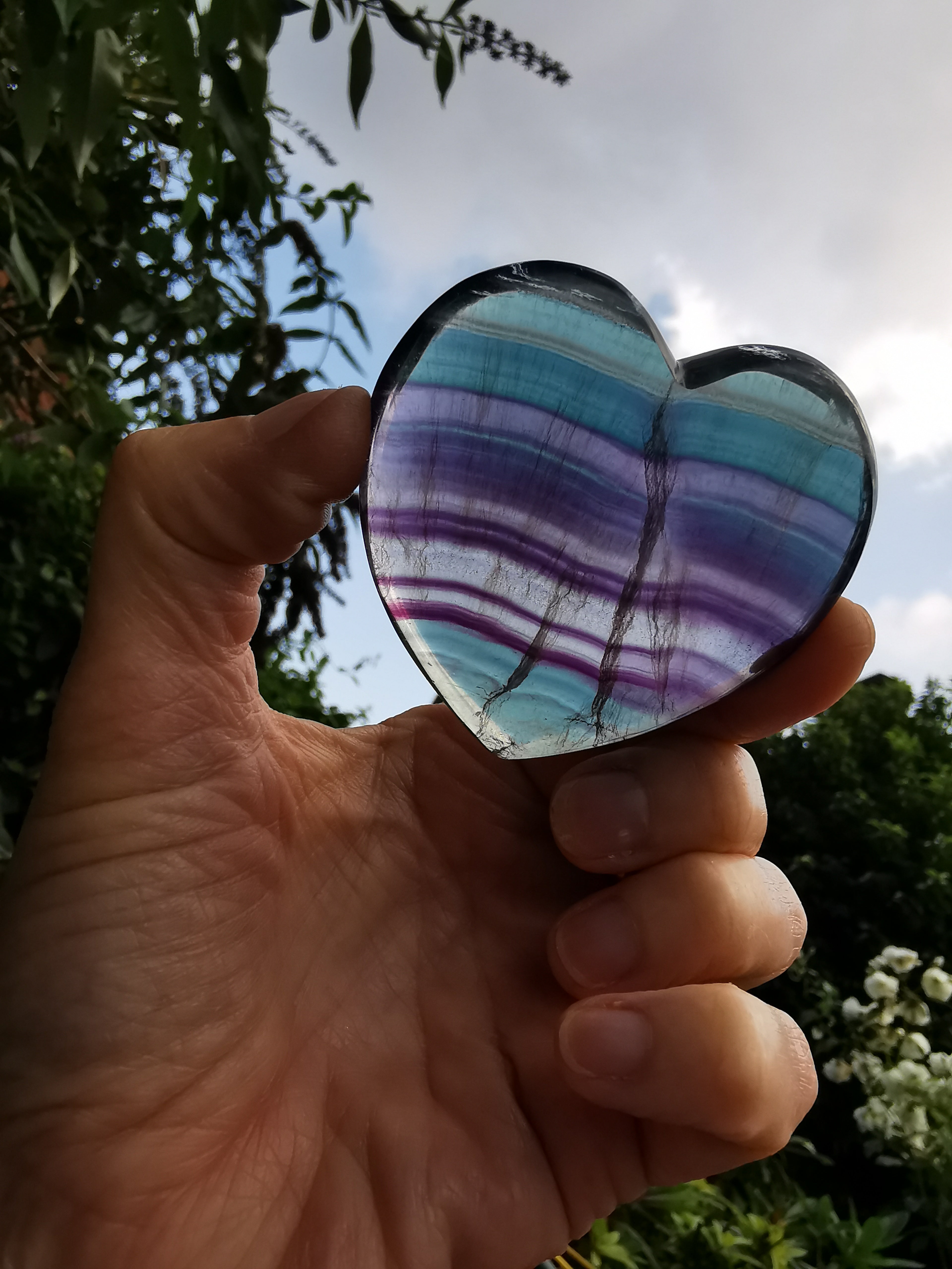 Fluorite Heart - 6cm (width)