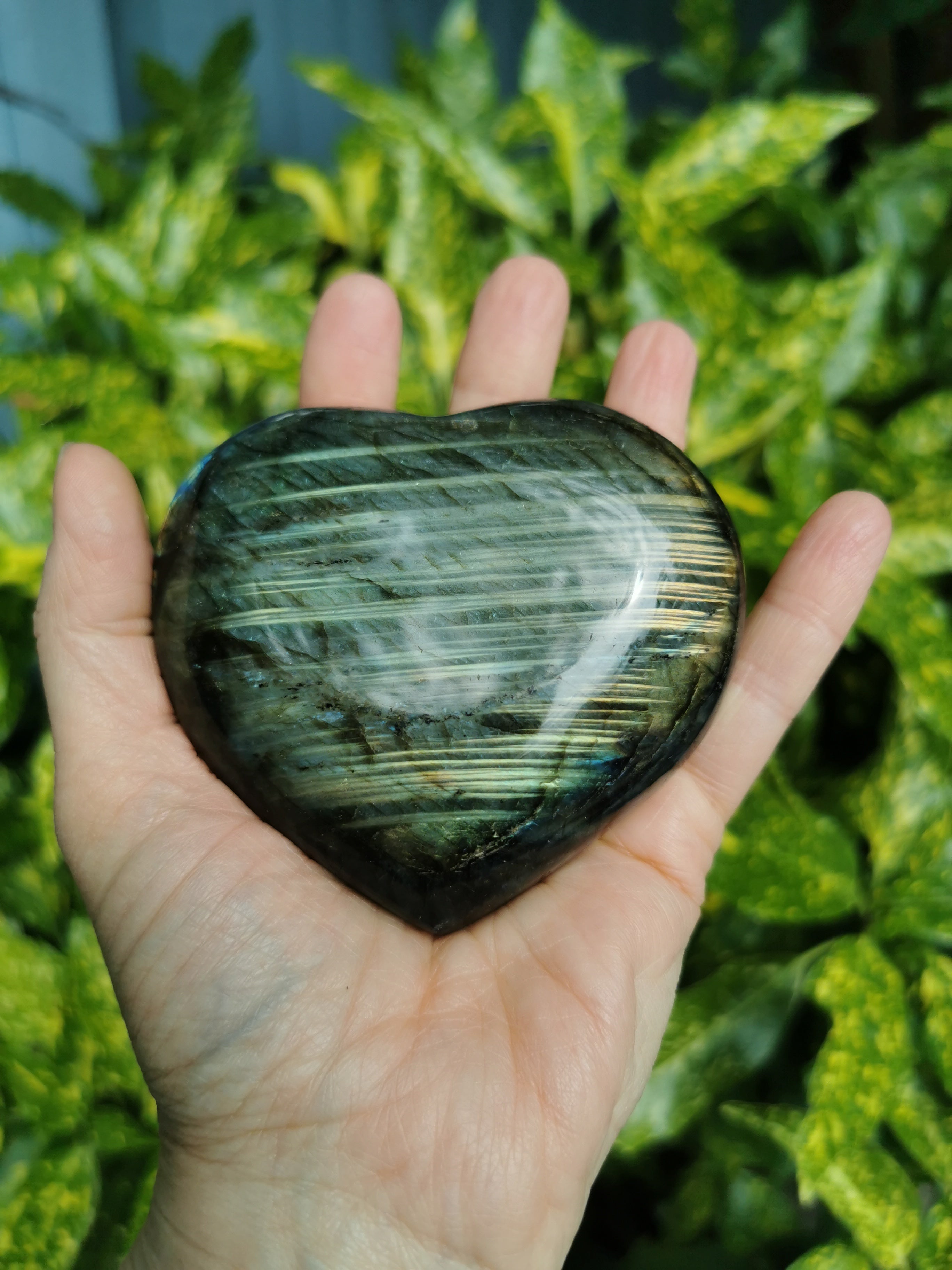 Labradorite Heart - 9cm (width)