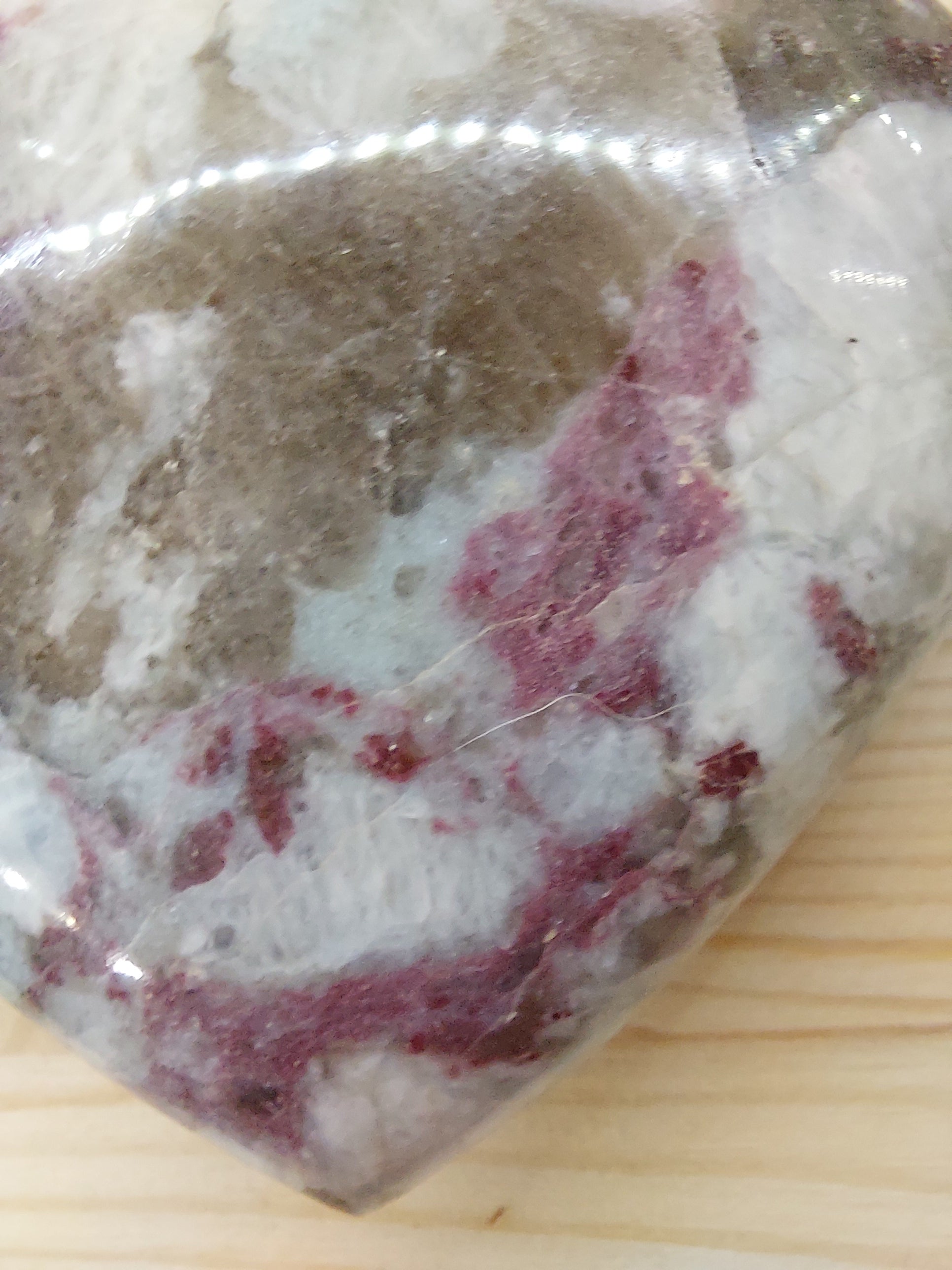 Rubellite Heart (Red/Pink Tourmaline) - 8.85cm (width)
