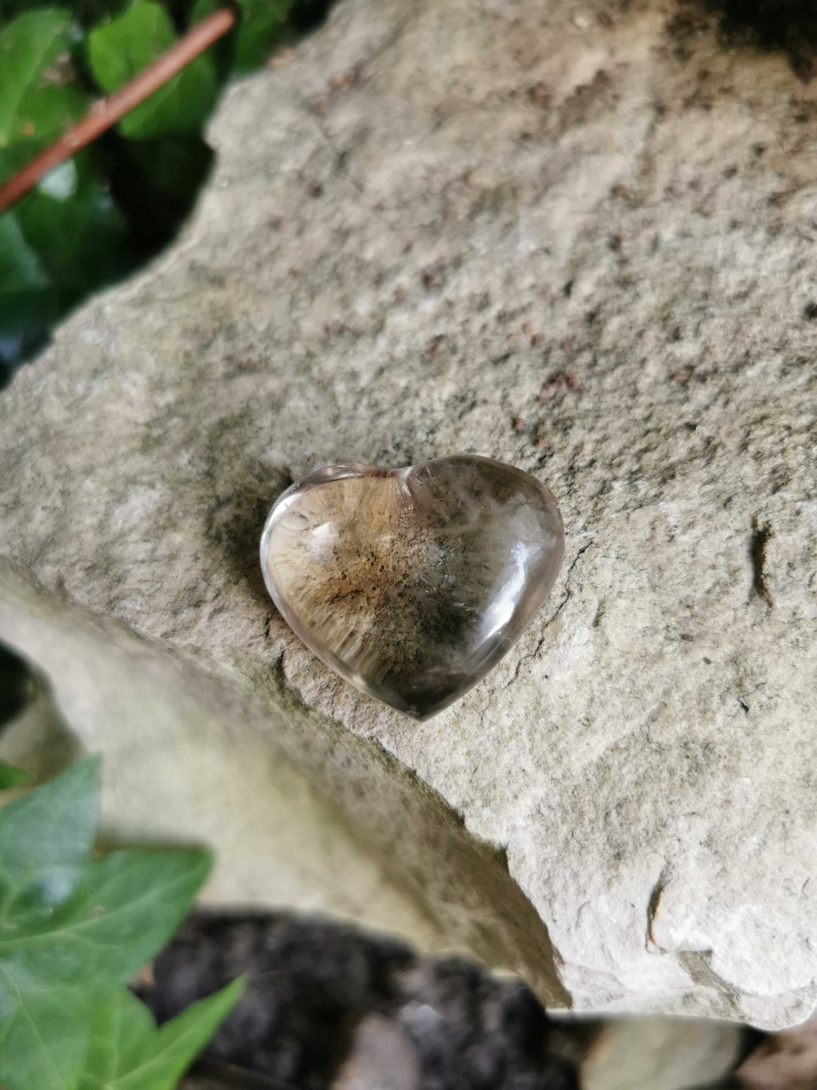 Smoky Quartz Heart - 3cm (width)