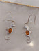 Oval Cognac Amber Stone set in Seahorse shaped Sterling Silver