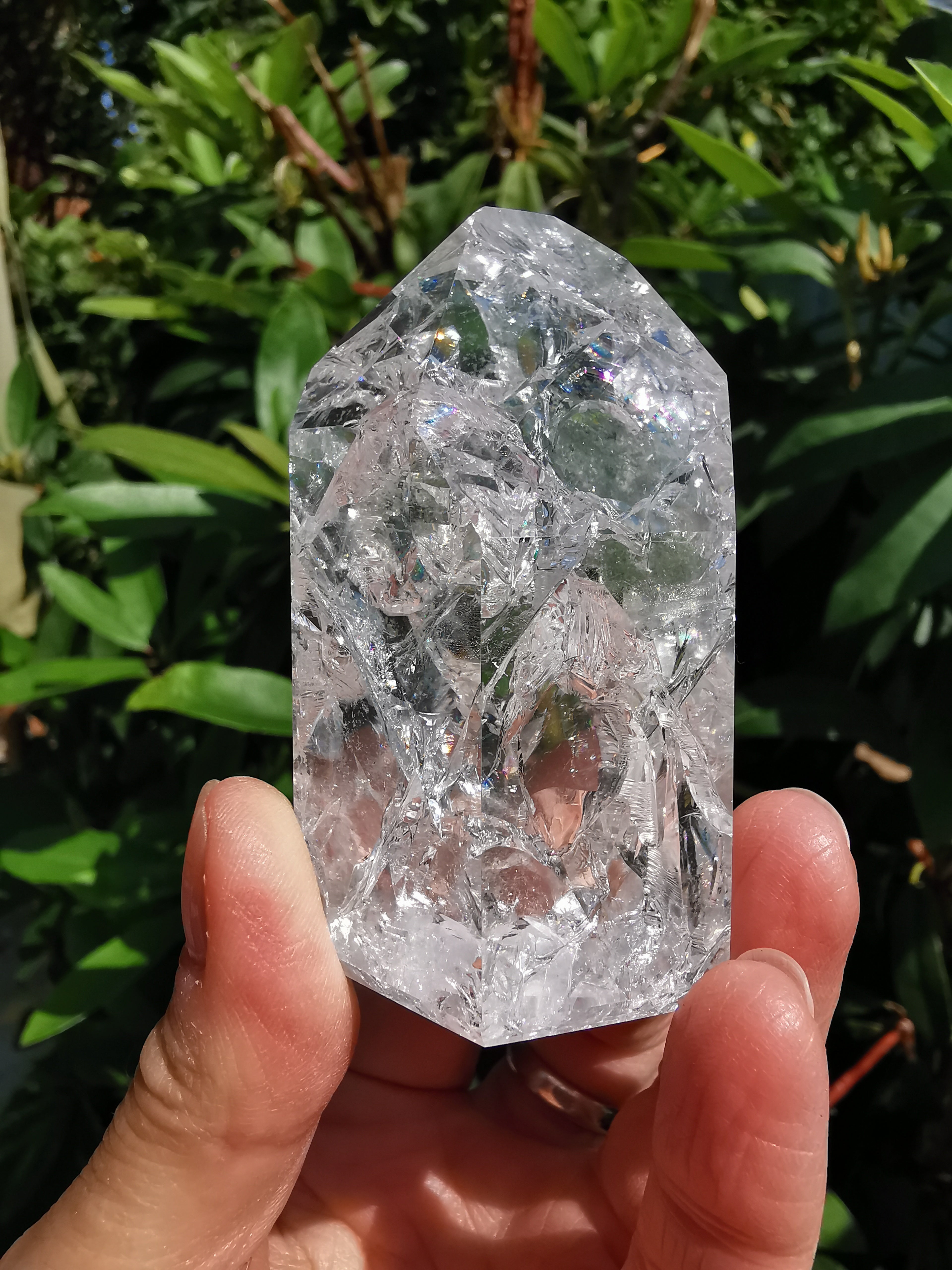 Fire and Ice Quartz Polished Point