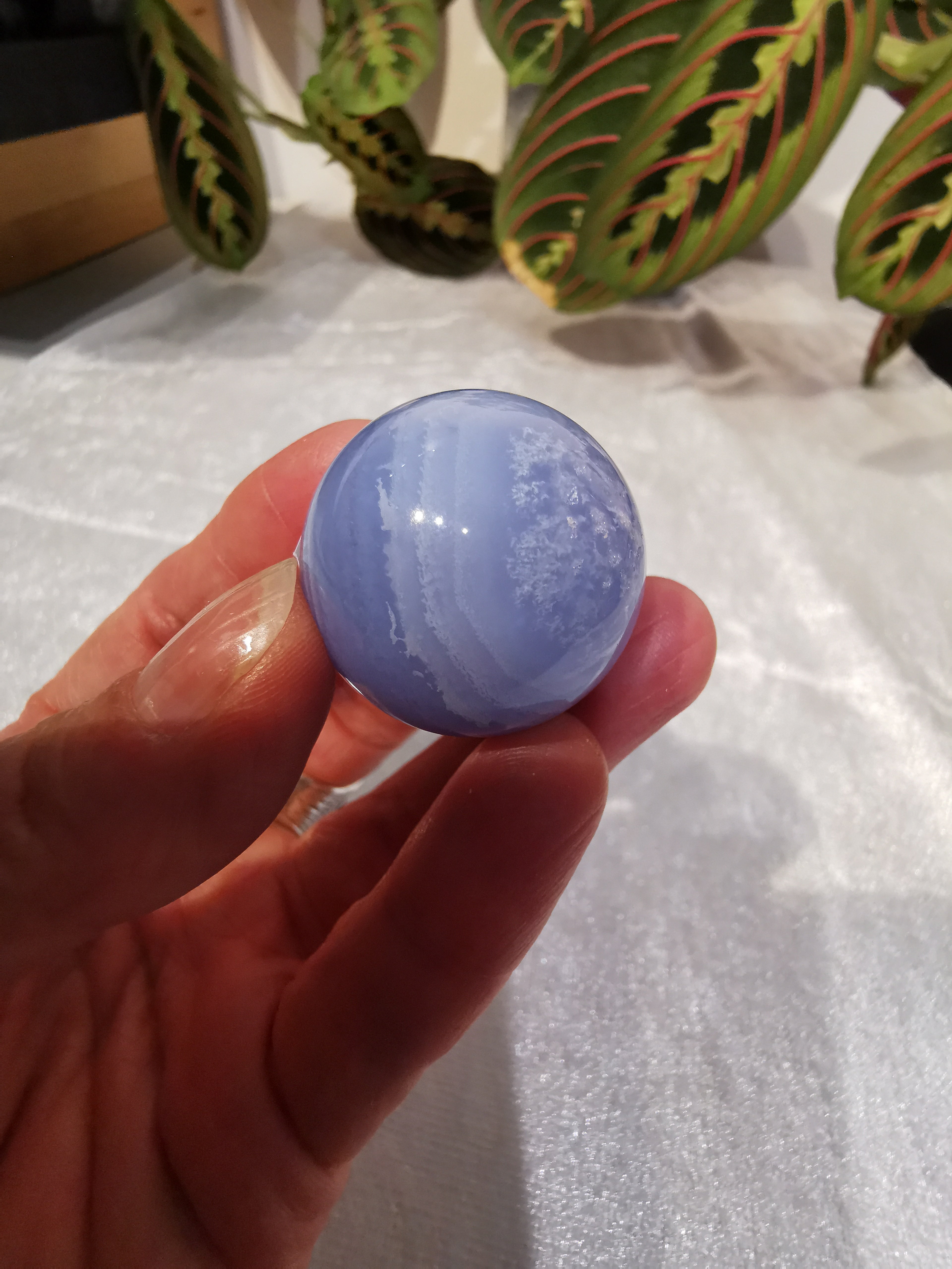 Blue Lace Agate Sphere - 2.9cm (diameter)