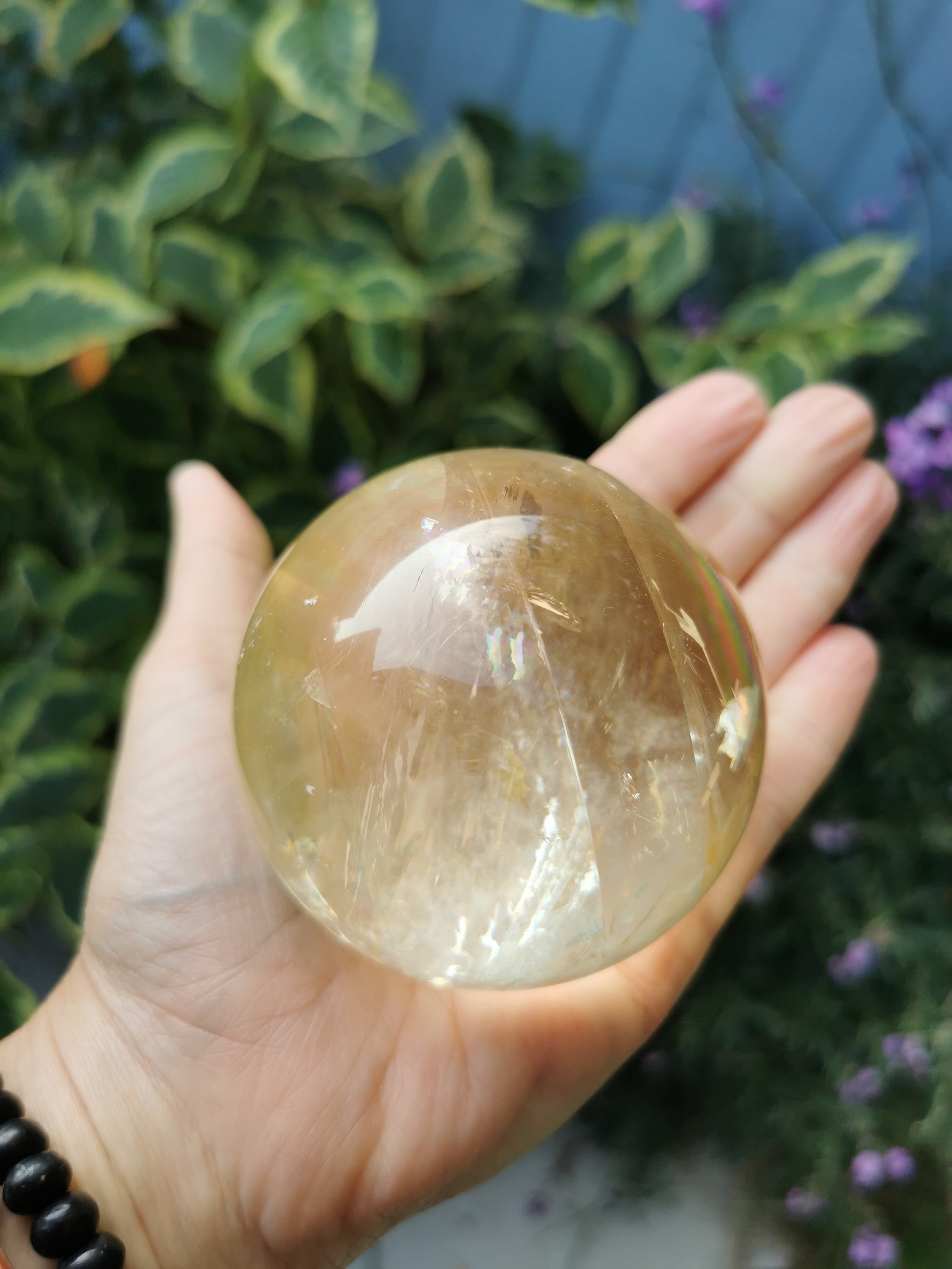 Honey Calcite Sphere - 7cm (diameter)