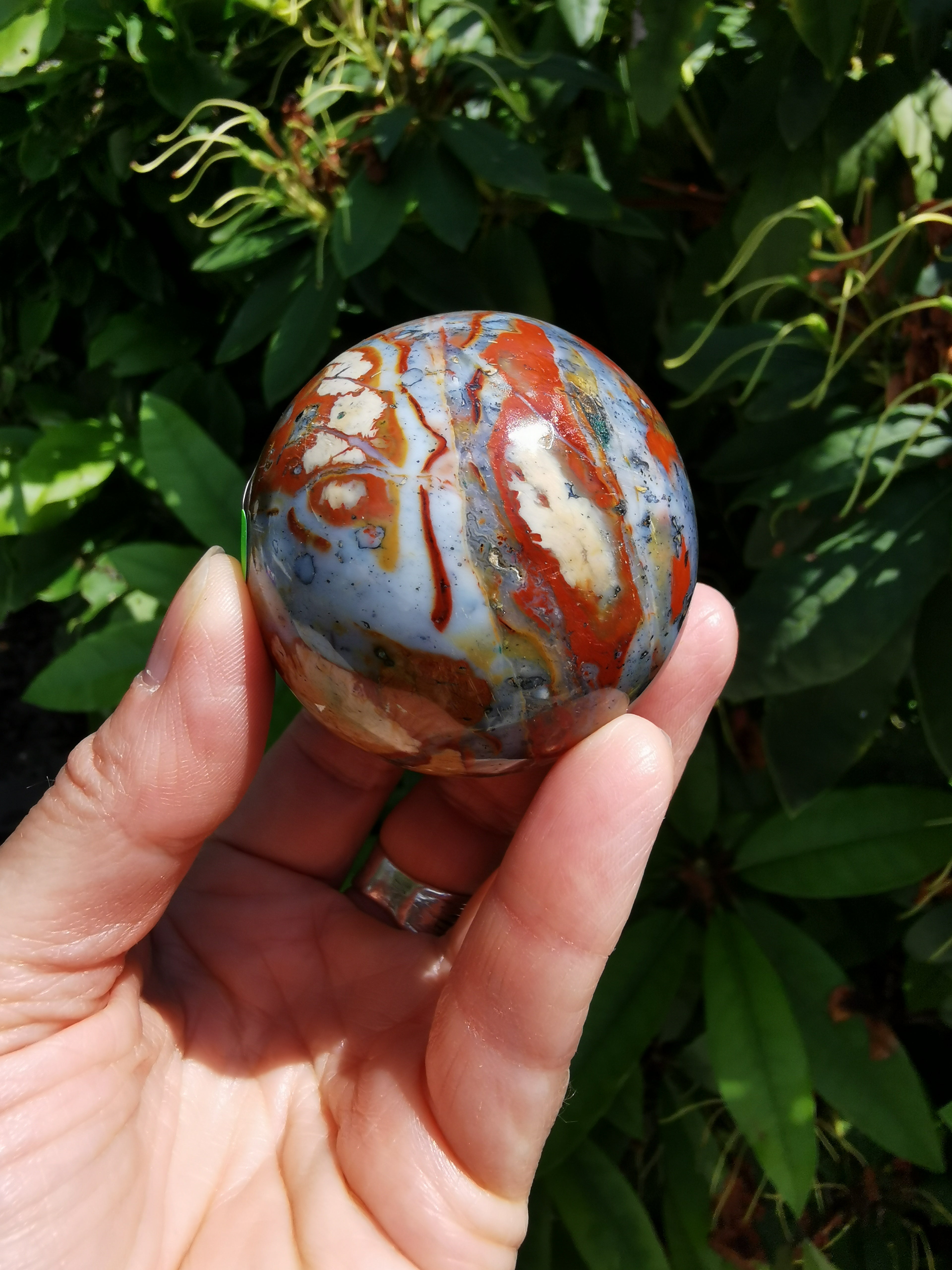 Jasper and Chrysocolla Sphere - 5cm (diameter)