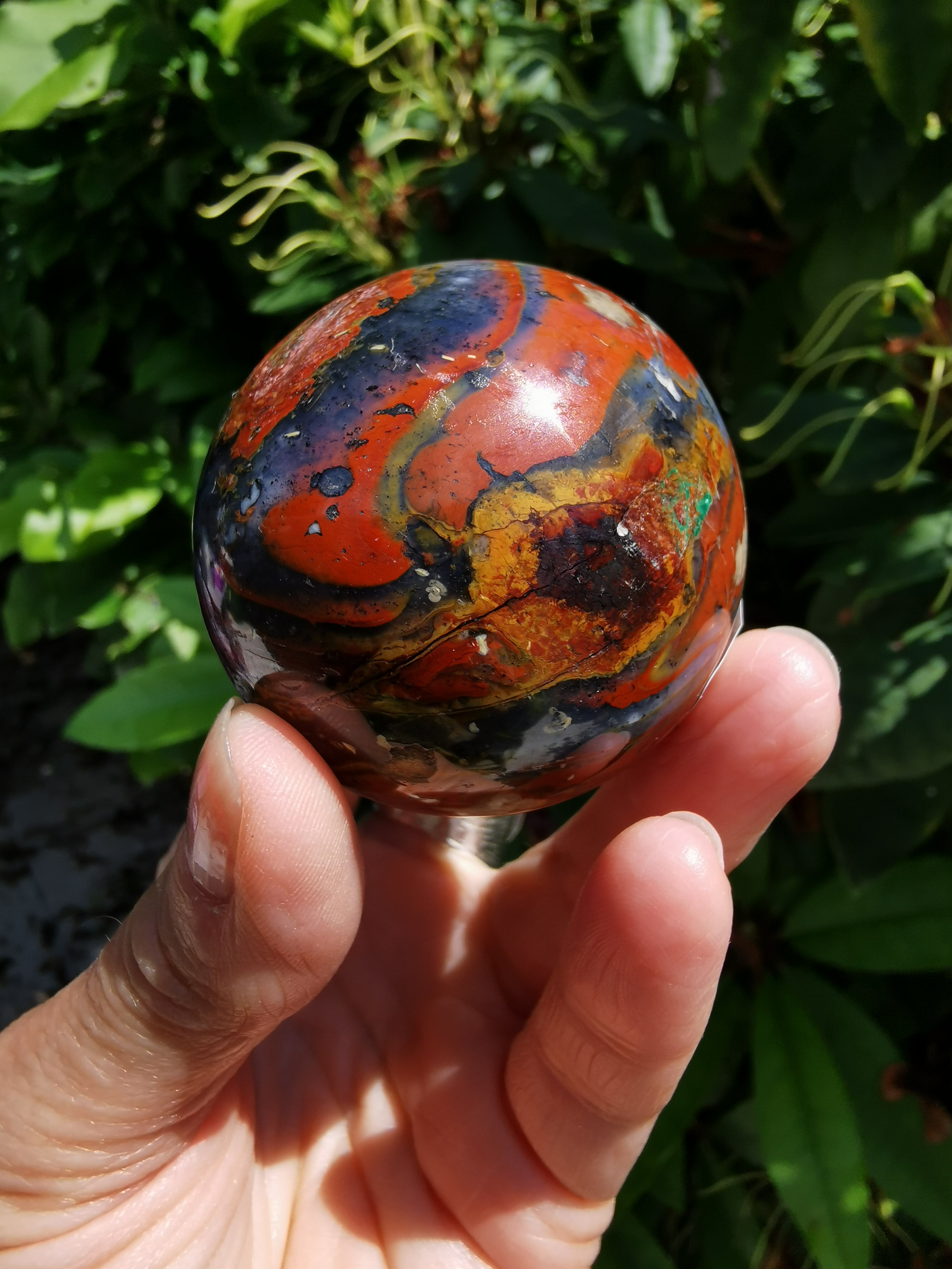 Jasper and Chrysocolla Sphere - 5cm (diameter)