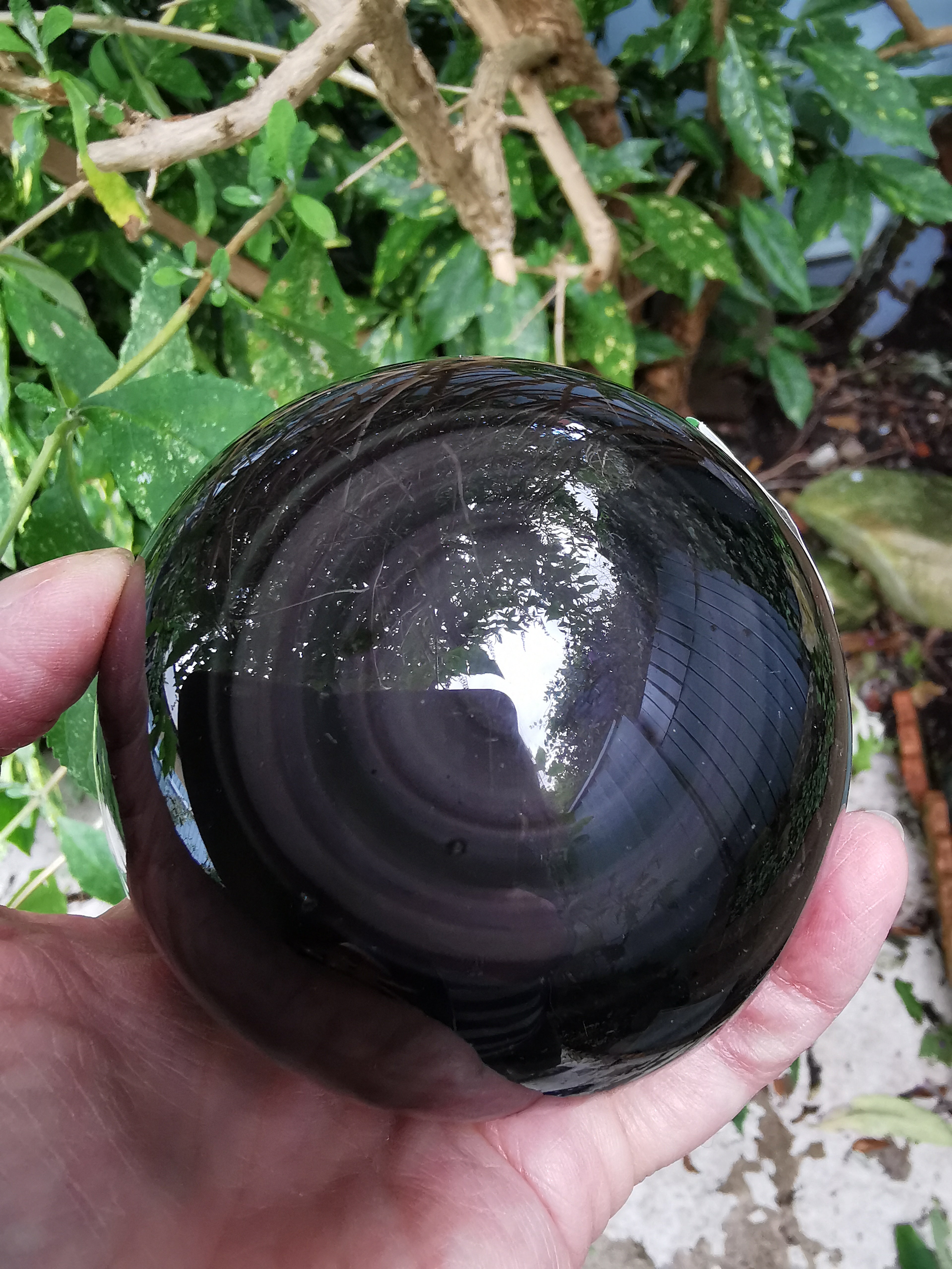 Rainbow Obsidian Sphere - 8.4cm (diameter)