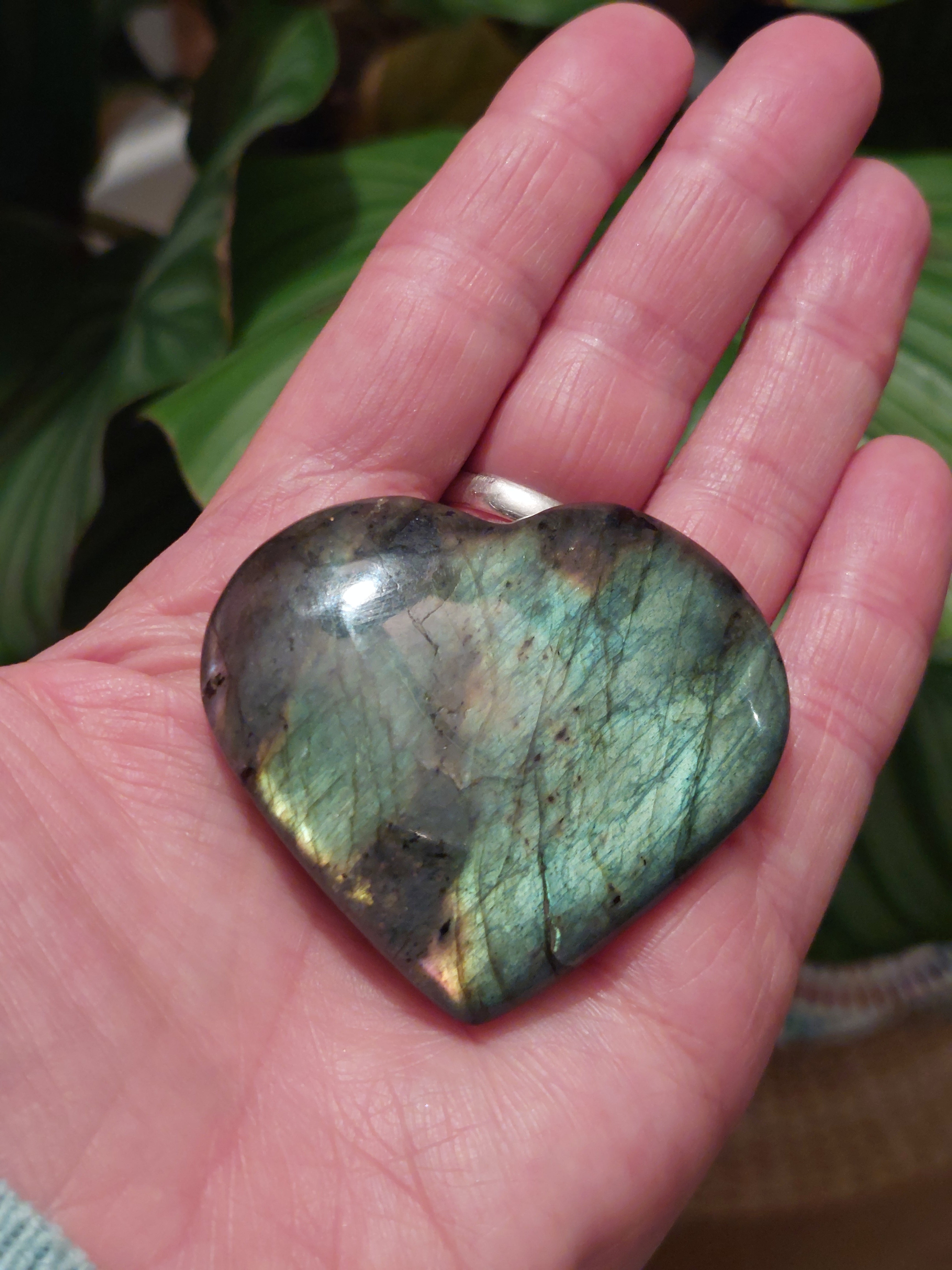 Labradorite Heart - 5.4cm (width)