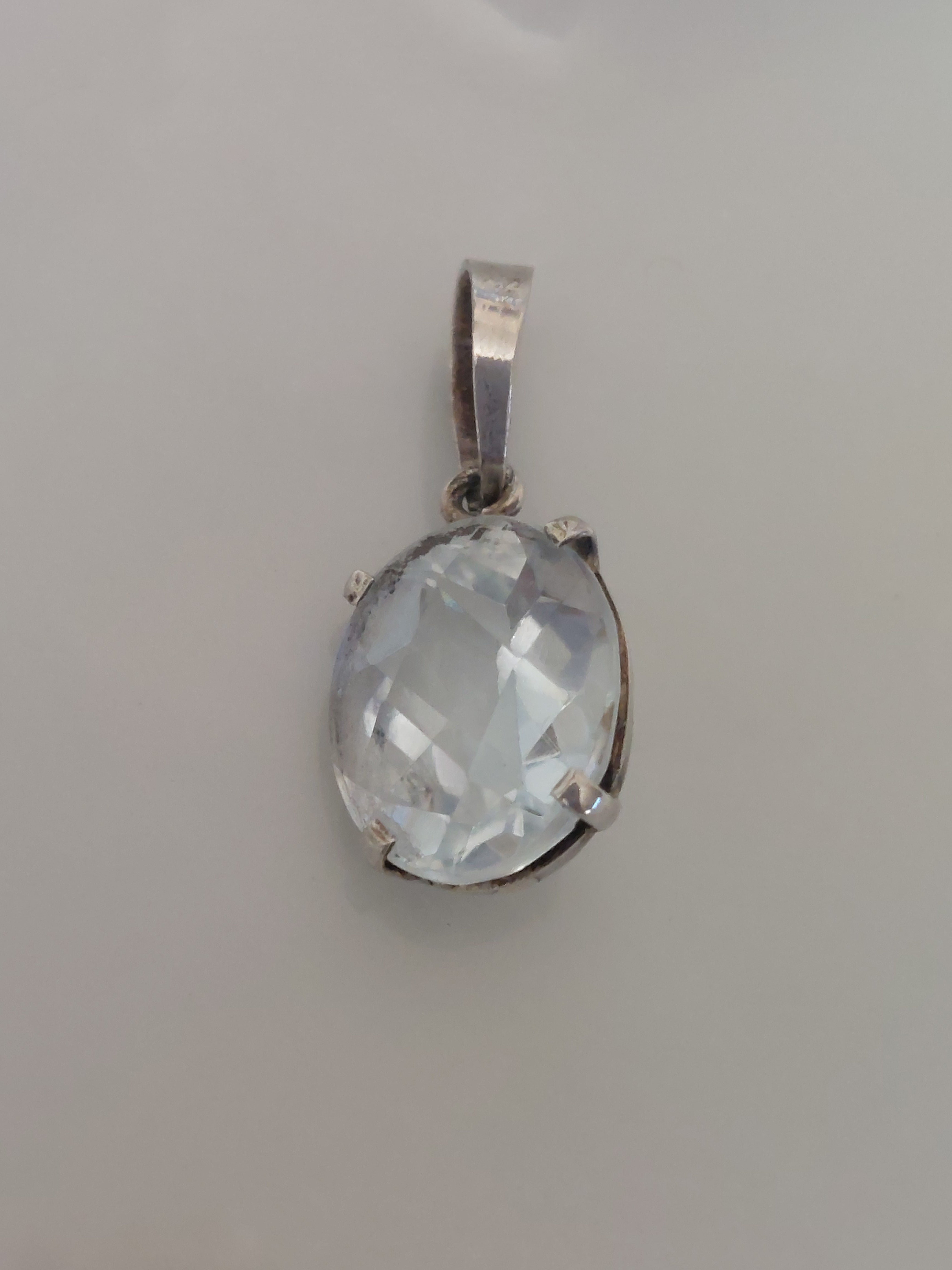 Blue Topaz Oval Pendant