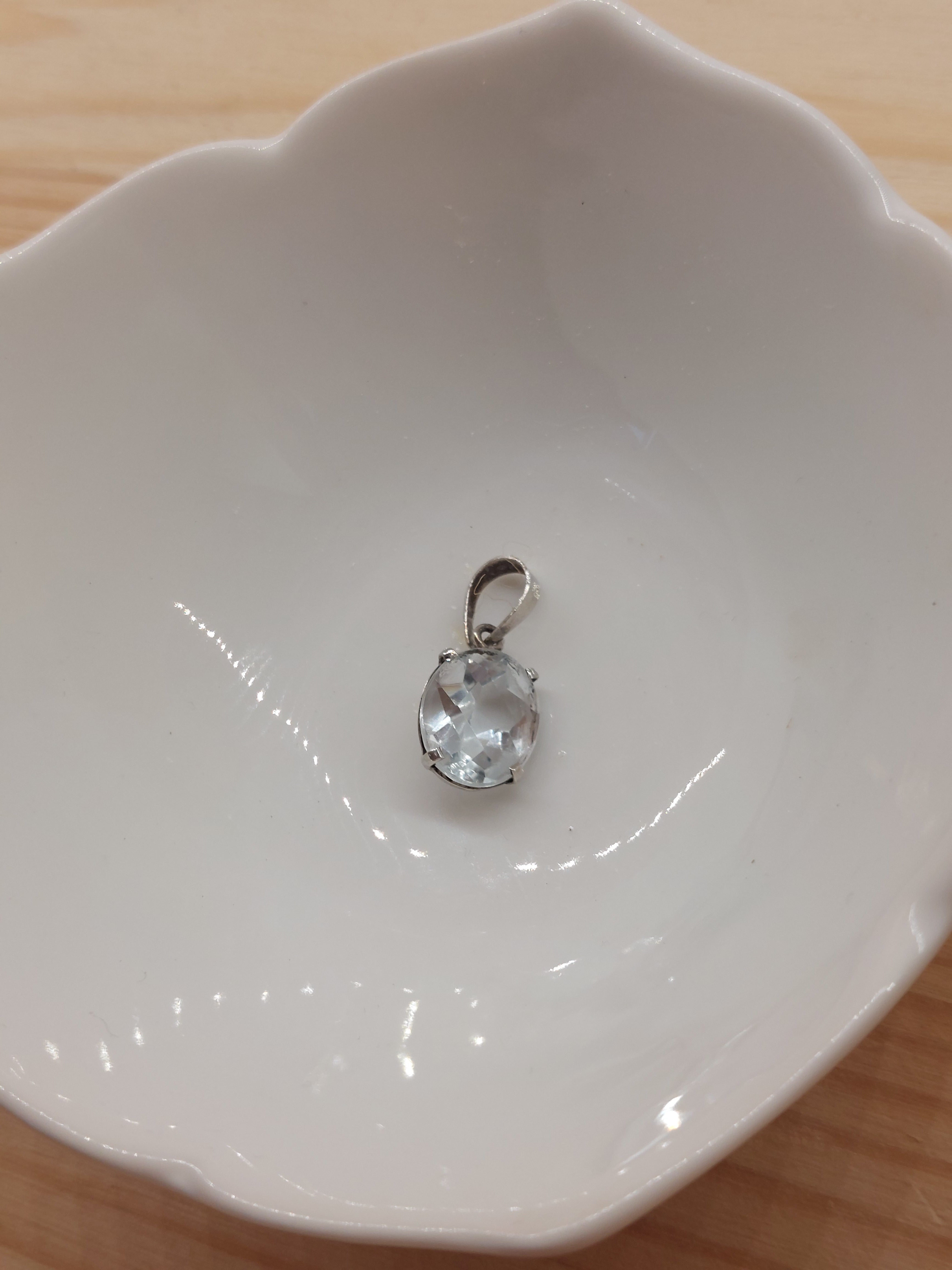 Blue Topaz Oval Pendant