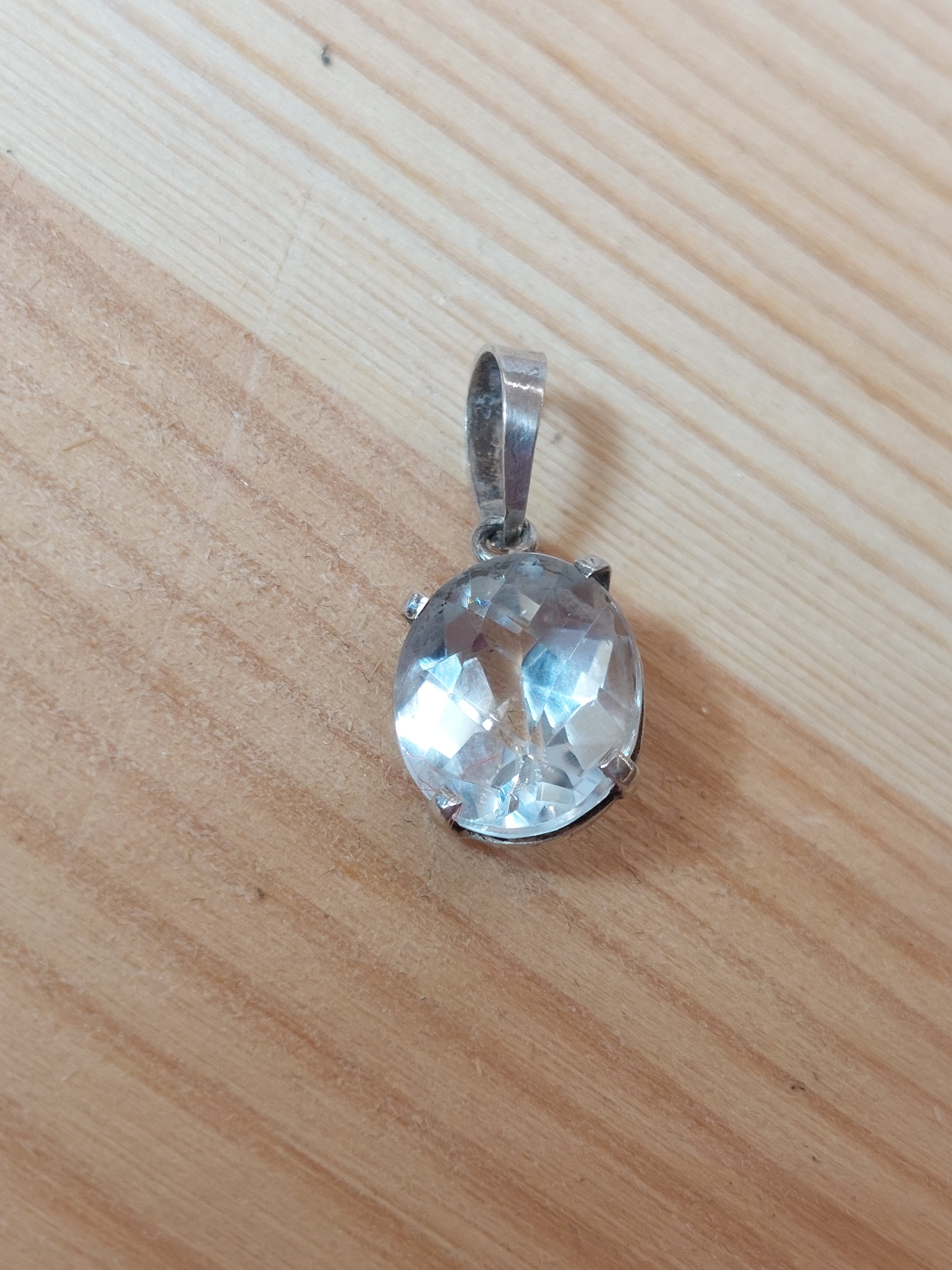 Blue Topaz Oval Pendant