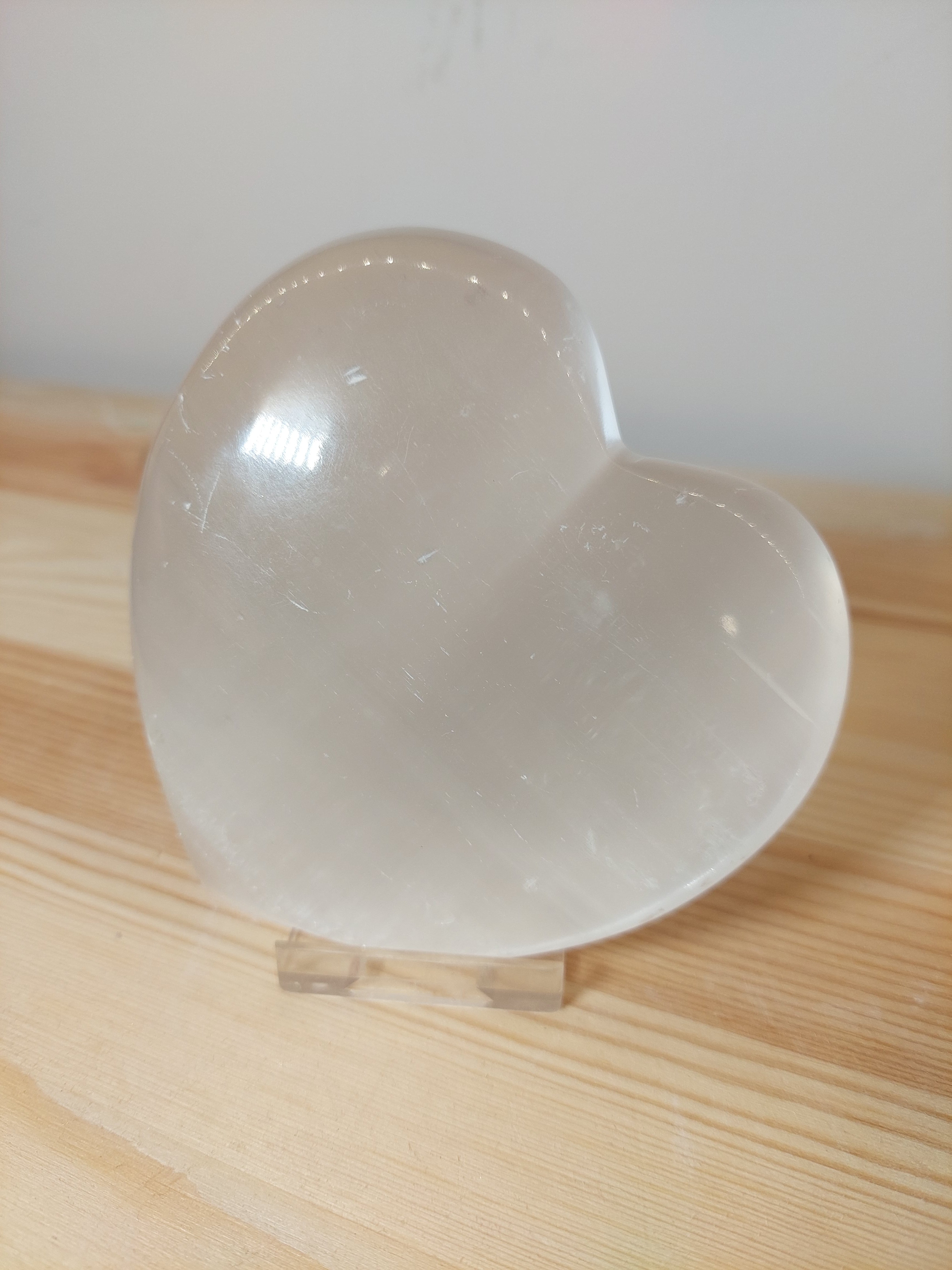 Selenite Heart - 10cm (width)