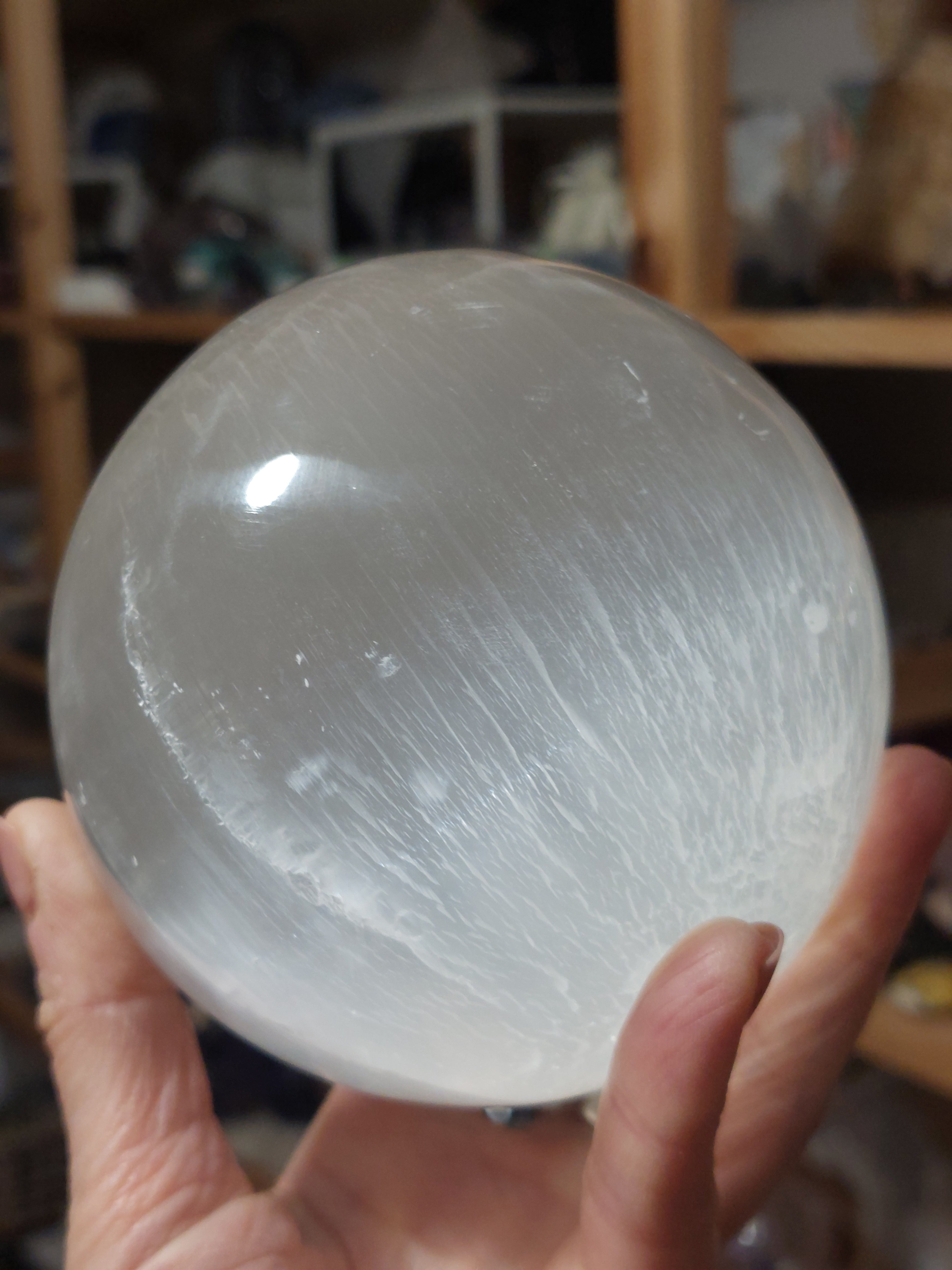 Selenite Sphere - 10cm (diameter)