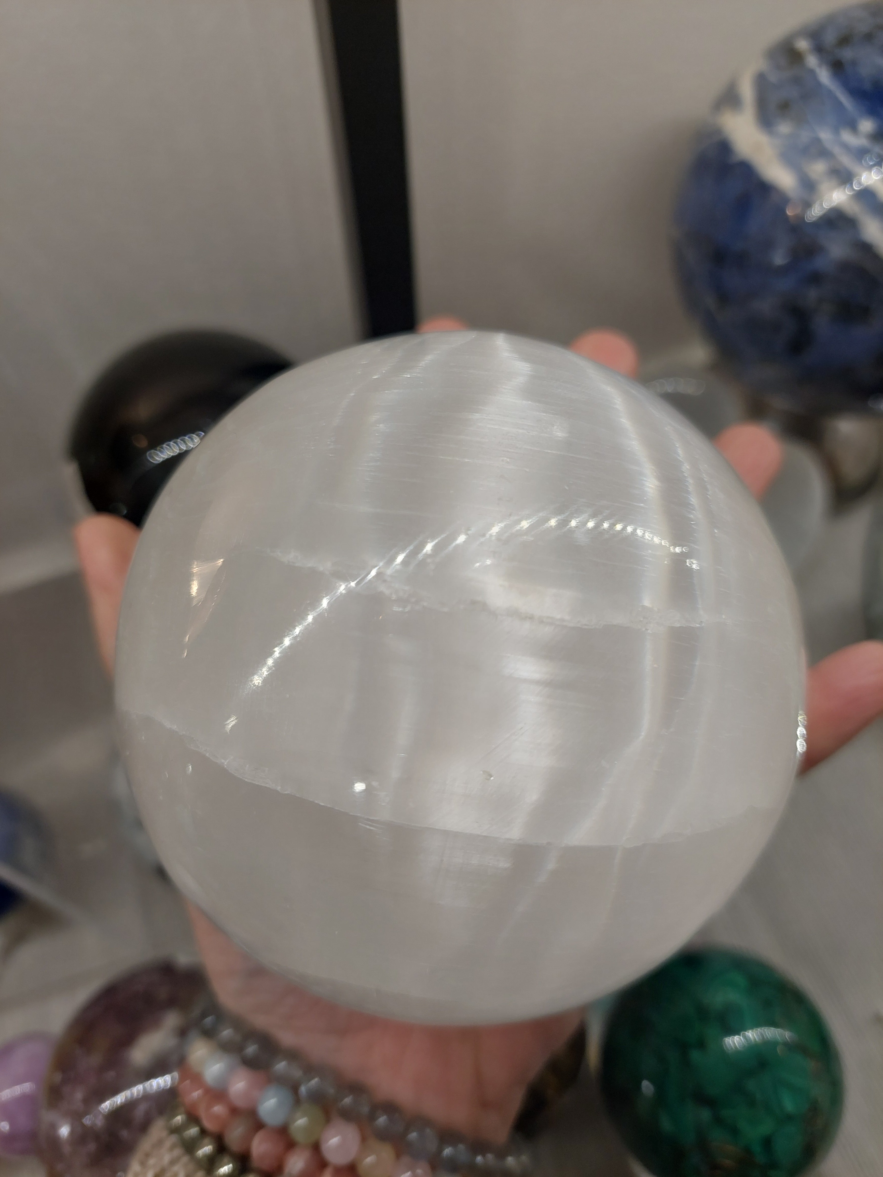 Selenite Sphere - 10cm (diameter)