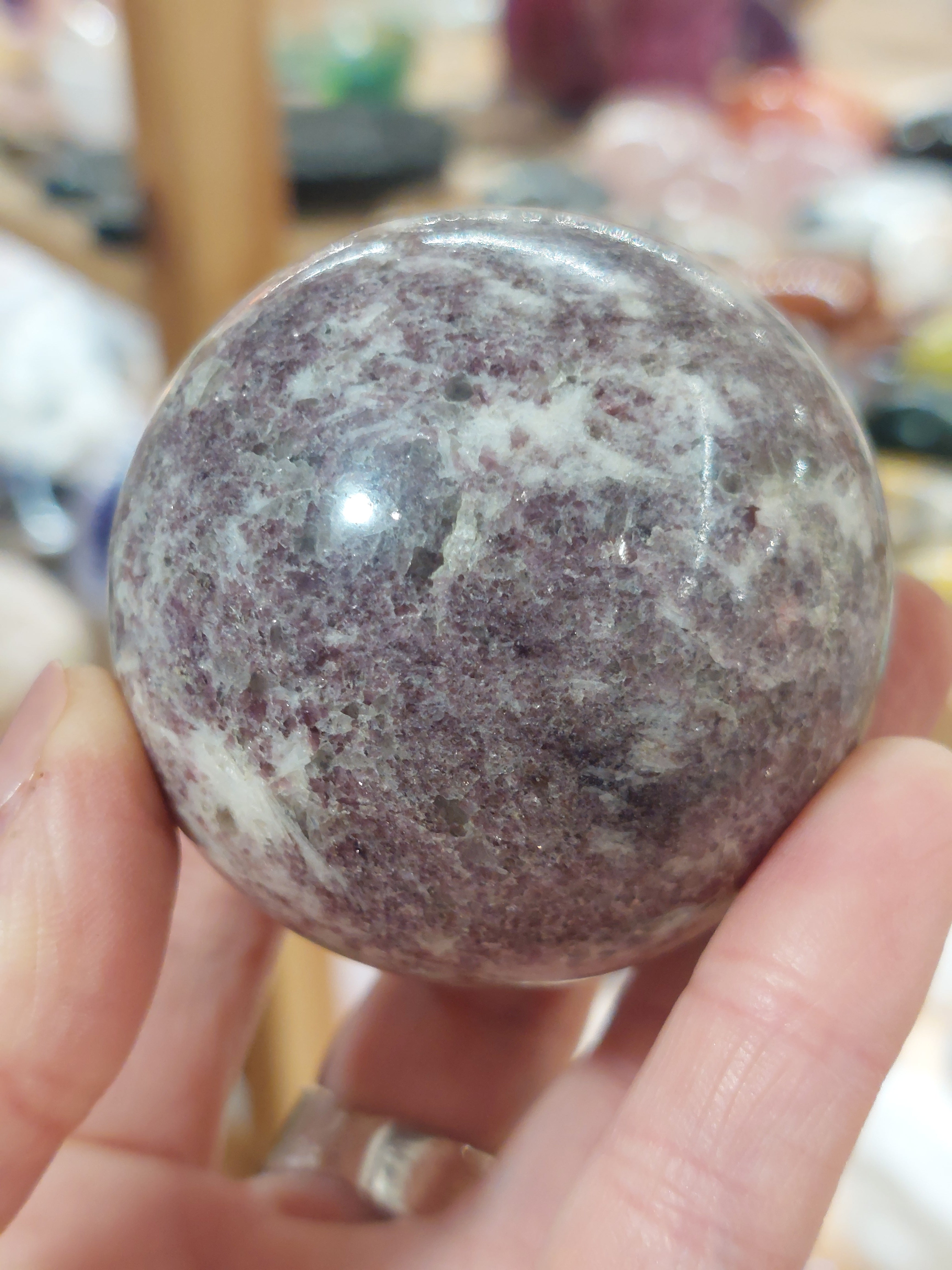 Lepidolite Sphere - 5.5cm (diameter)