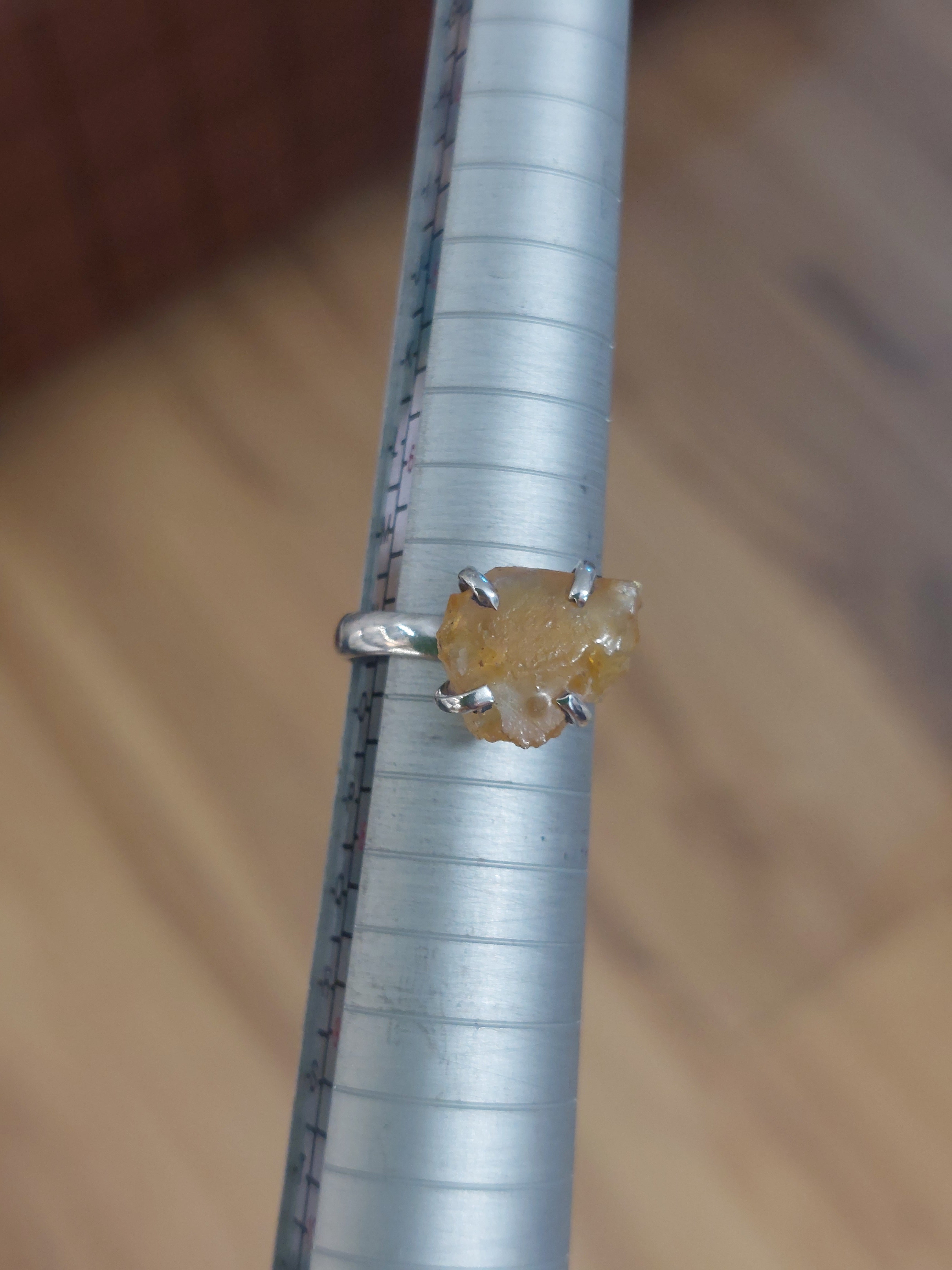 Natural Citrine Ring - Size 7 - 925 Sterling Silver