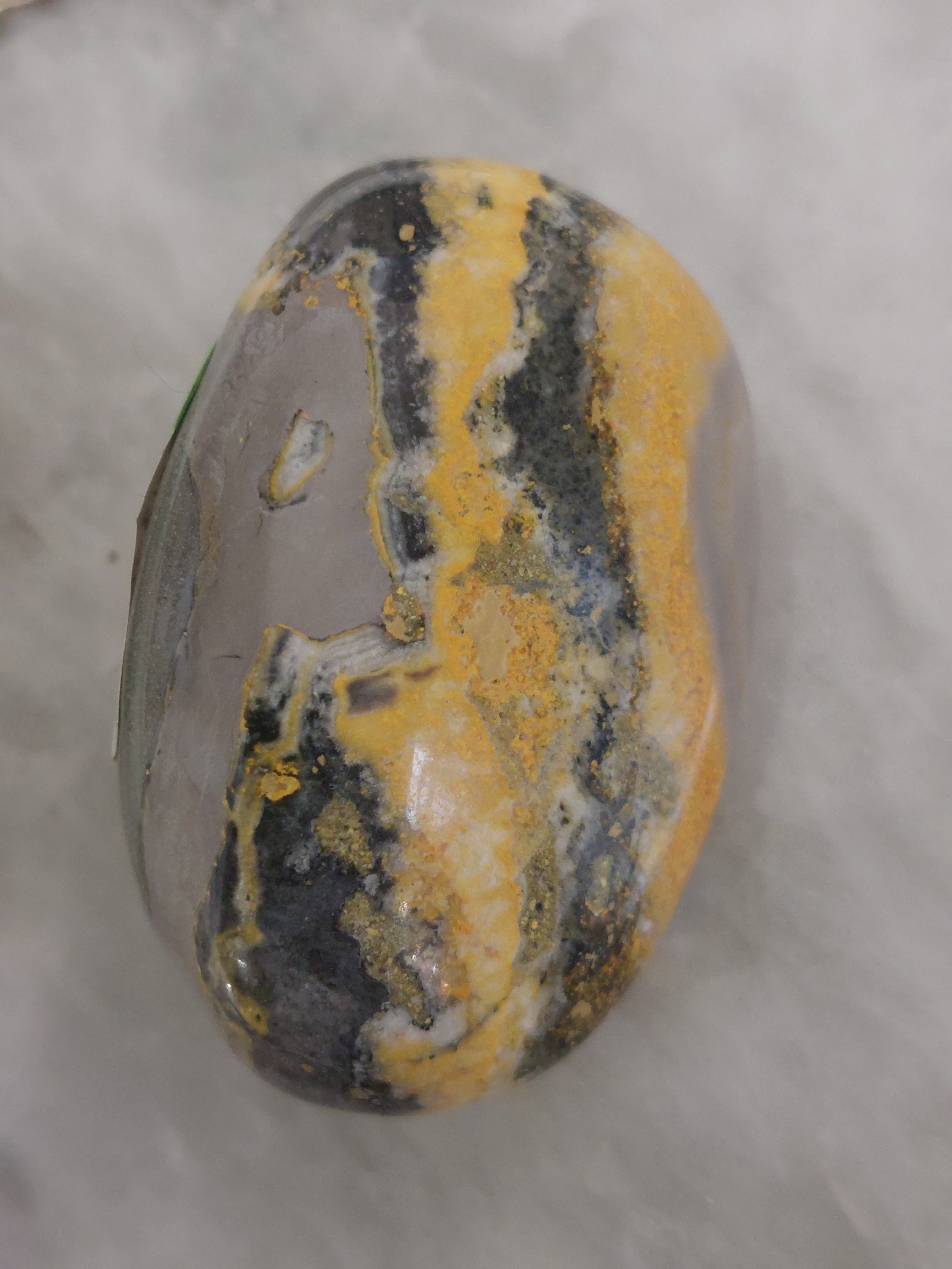 Bumble Bee Jasper Palm Stone