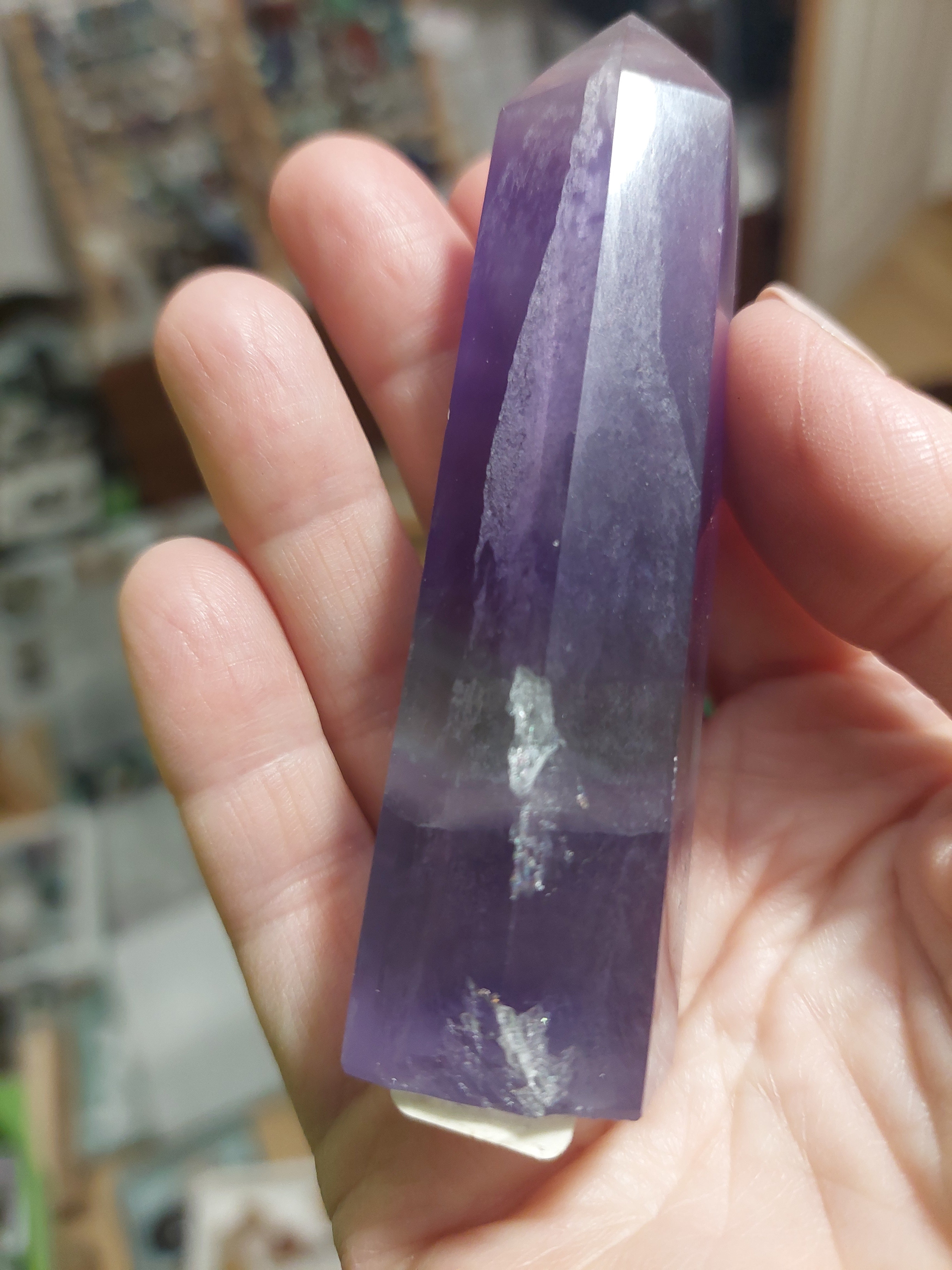 Fluorite Polished Point - DAMAGED