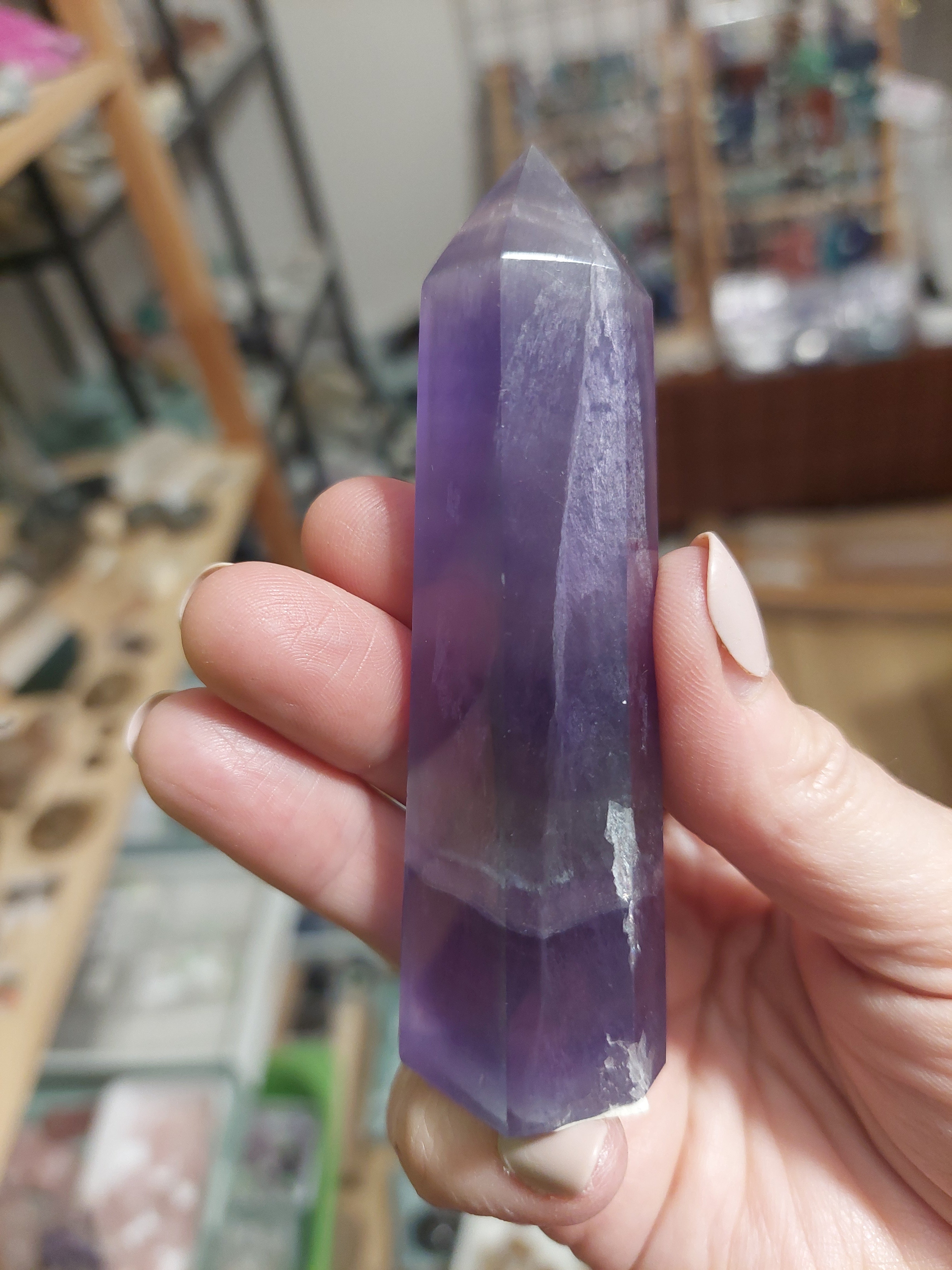 Fluorite Polished Point - DAMAGED