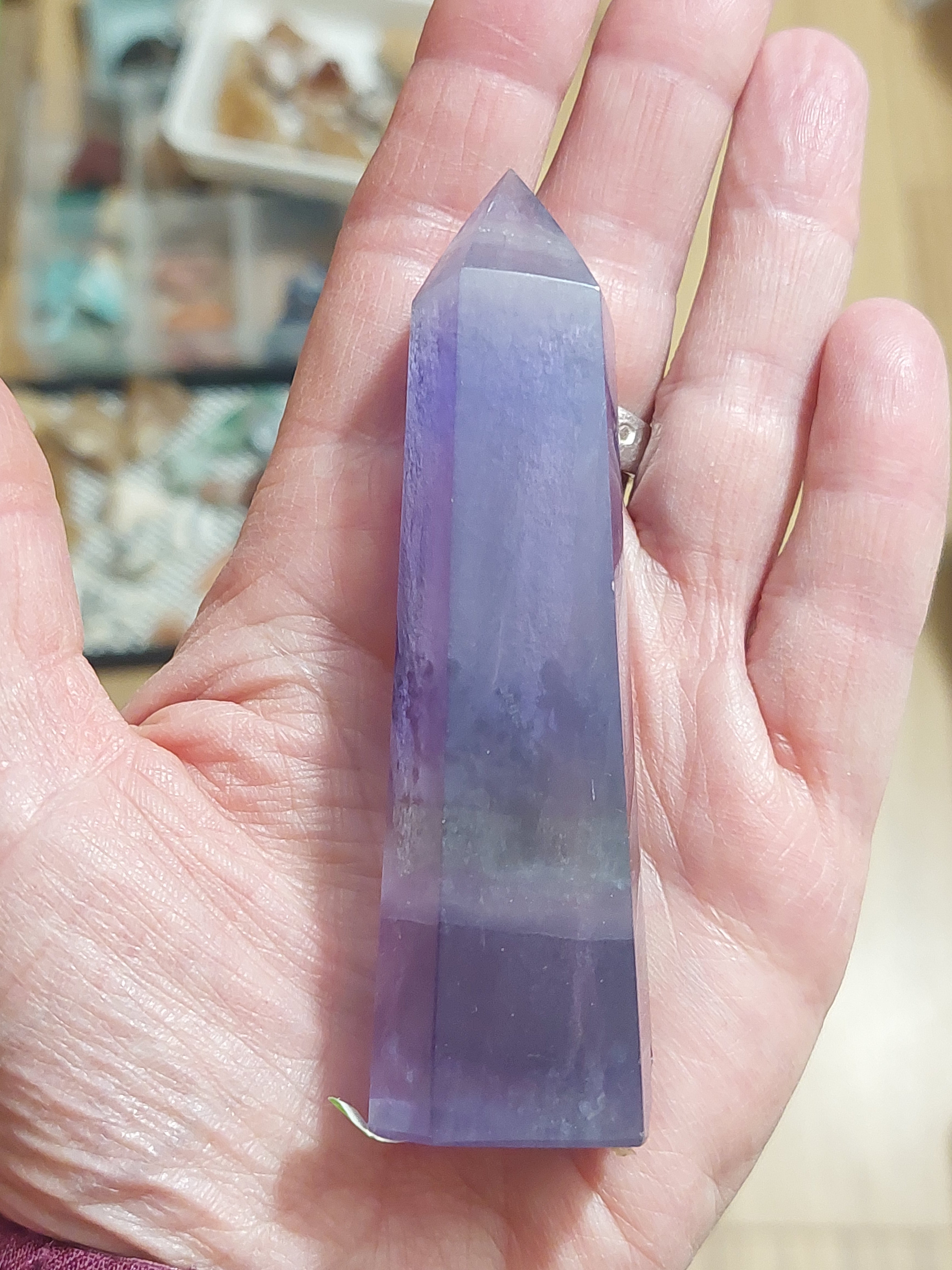 Fluorite Polished Point - DAMAGED