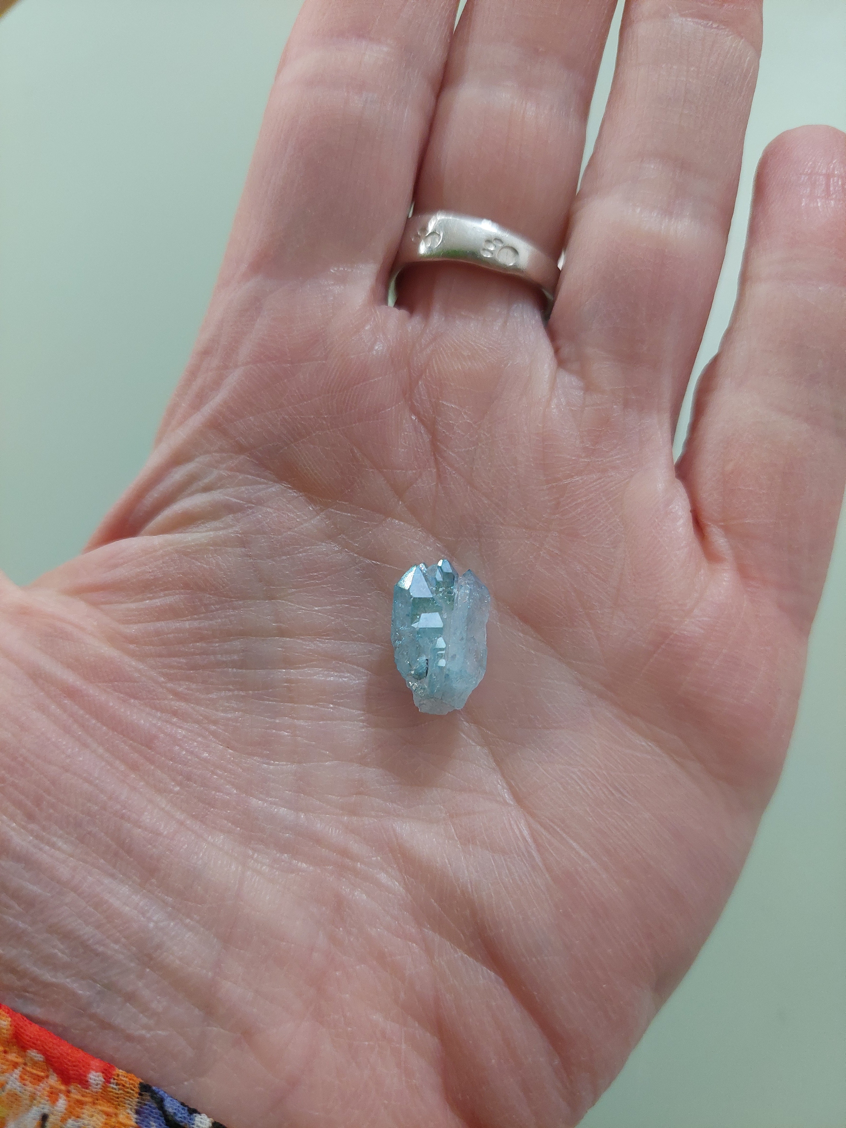 Aqua Aura Quartz Cluster