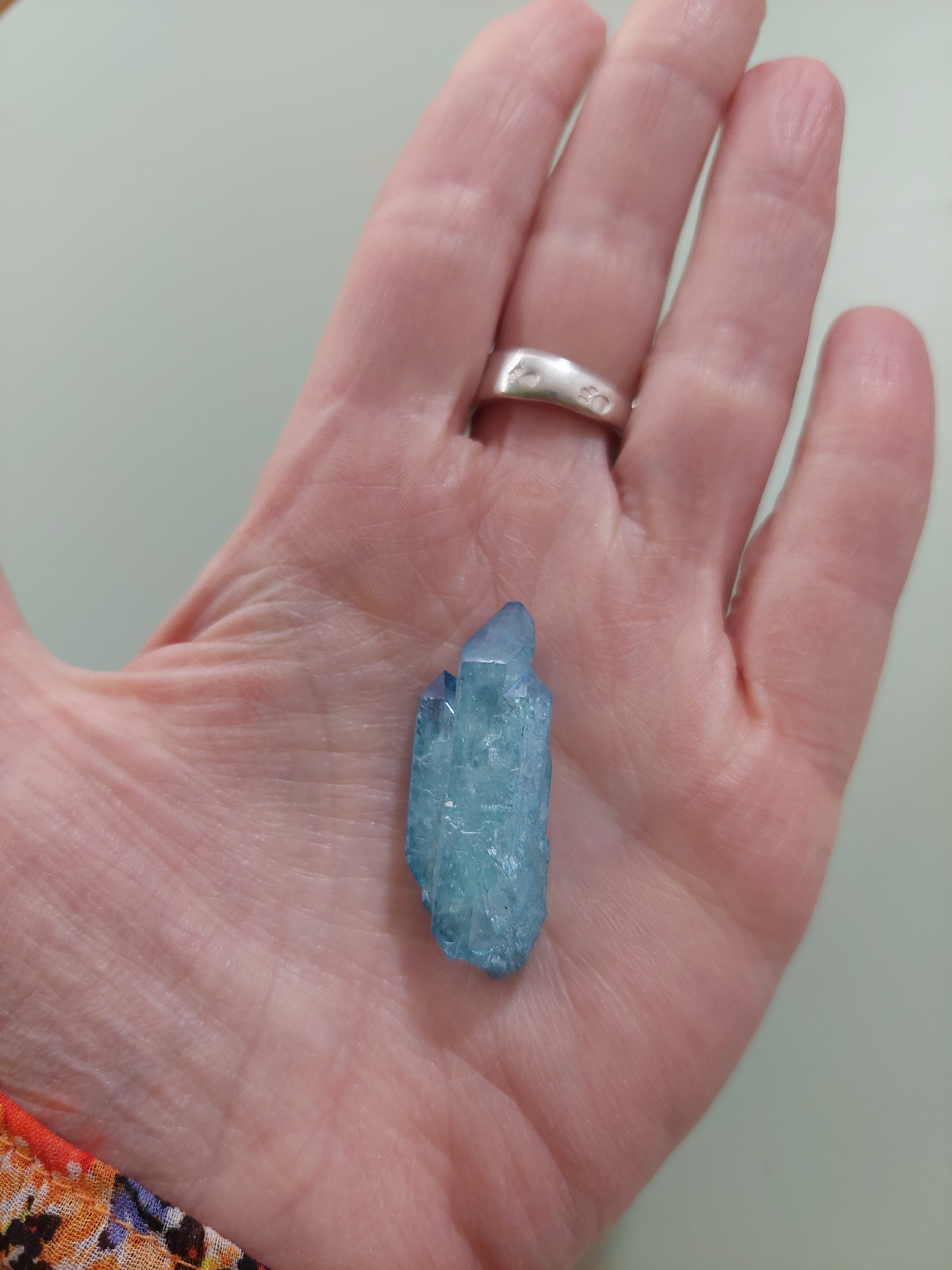 Aqua Aura Quartz Cluster