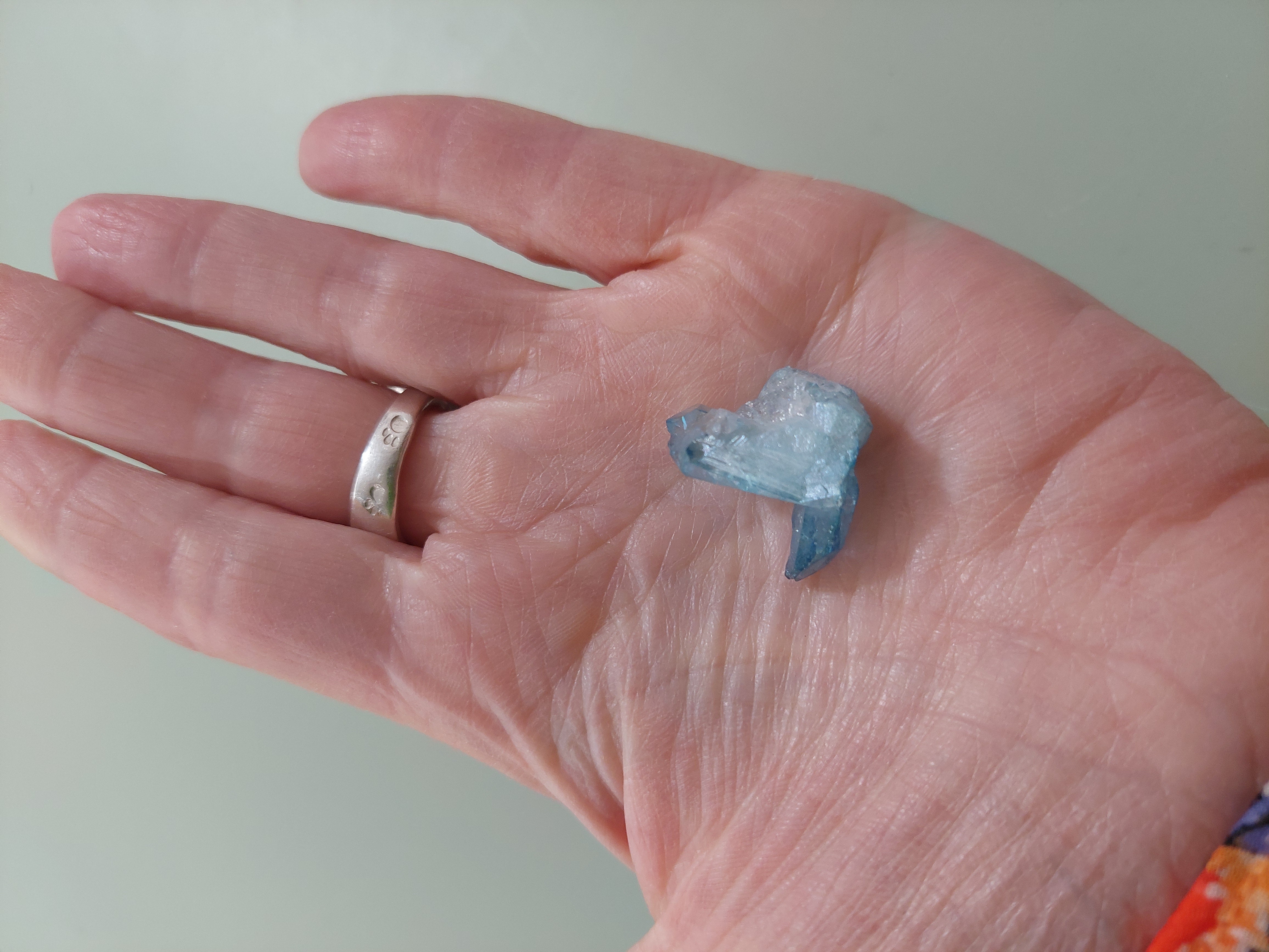Aqua Aura Quartz Cluster