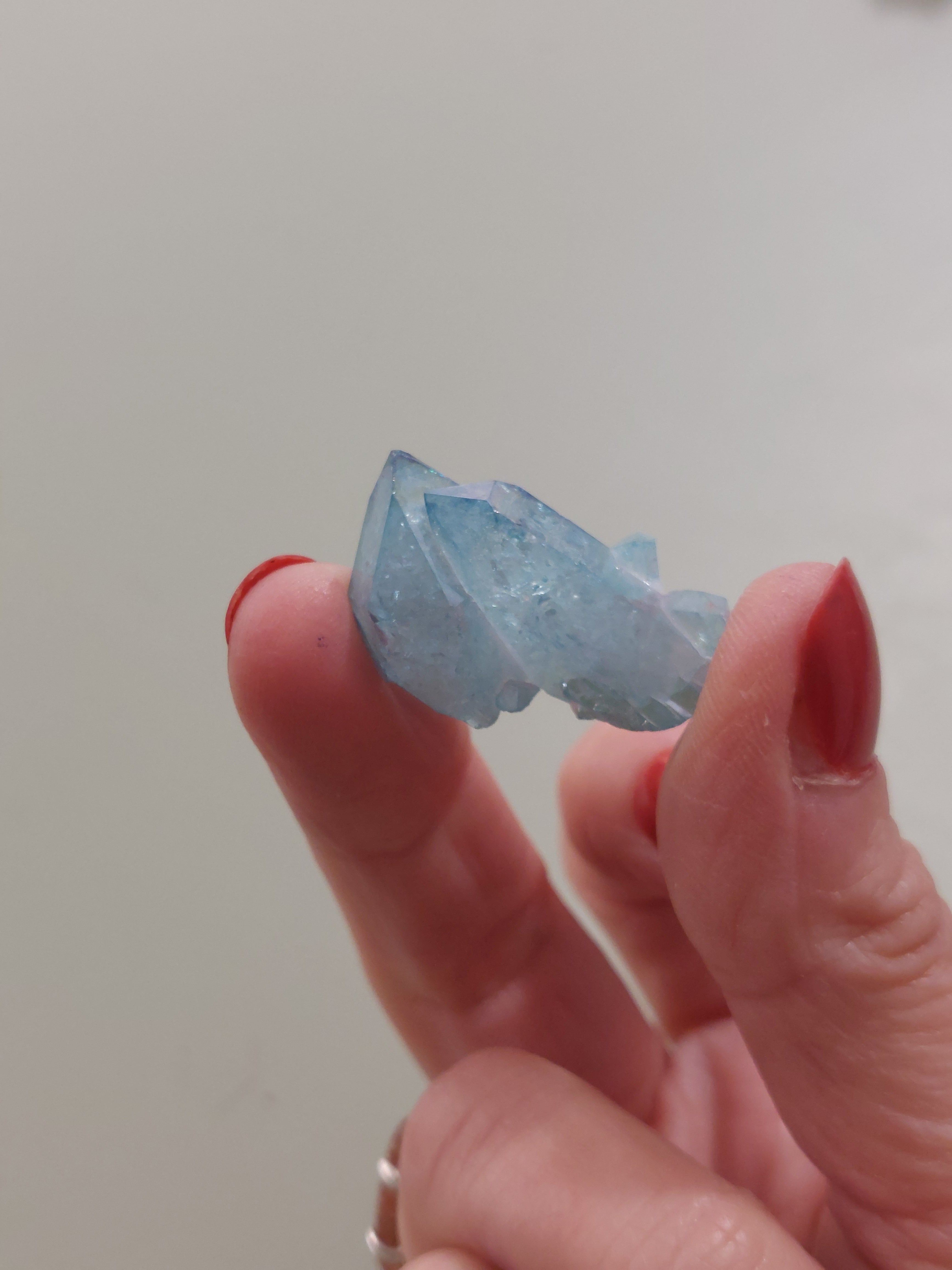 Aqua Aura Quartz Cluster