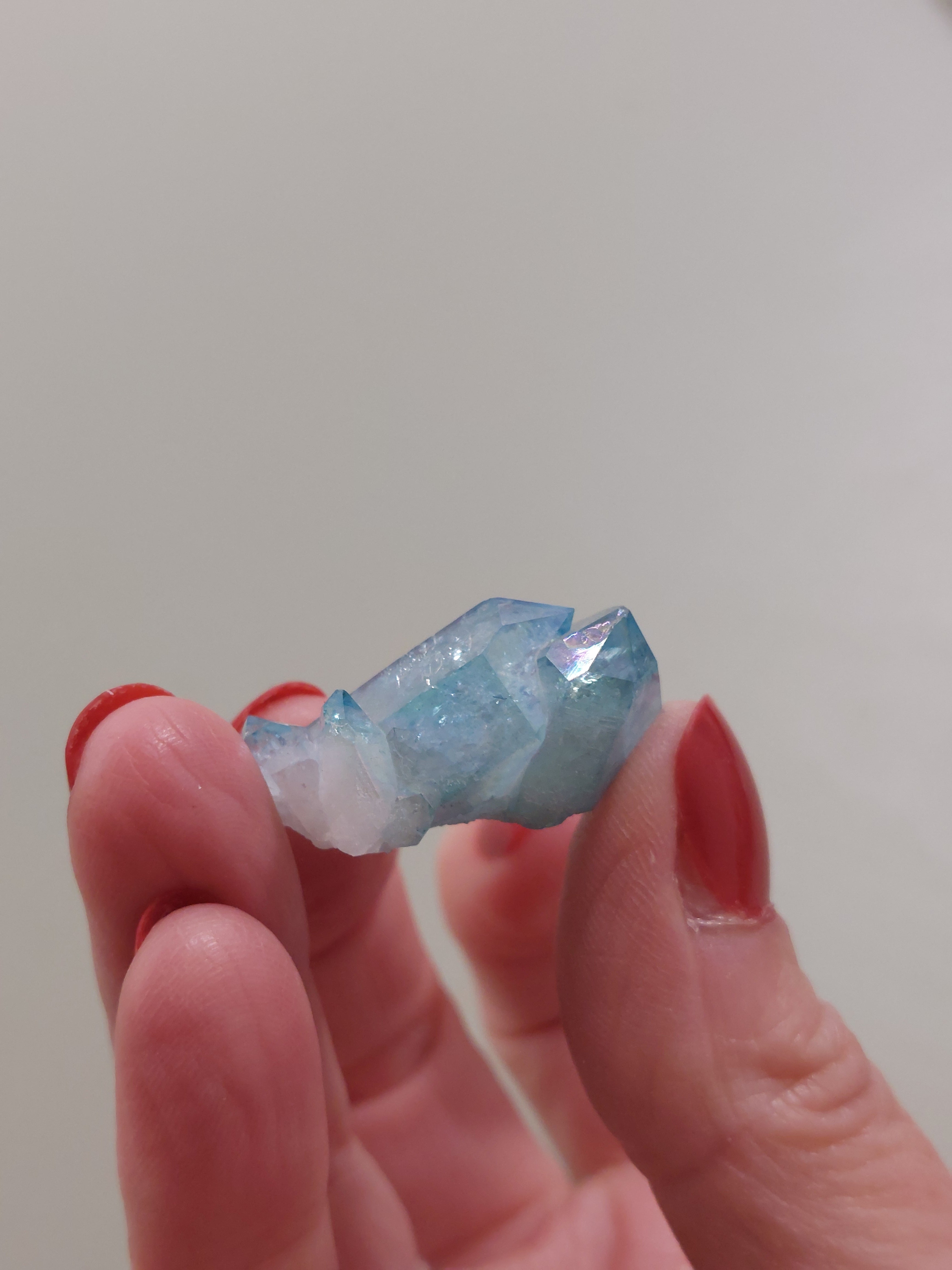 Aqua Aura Quartz Cluster