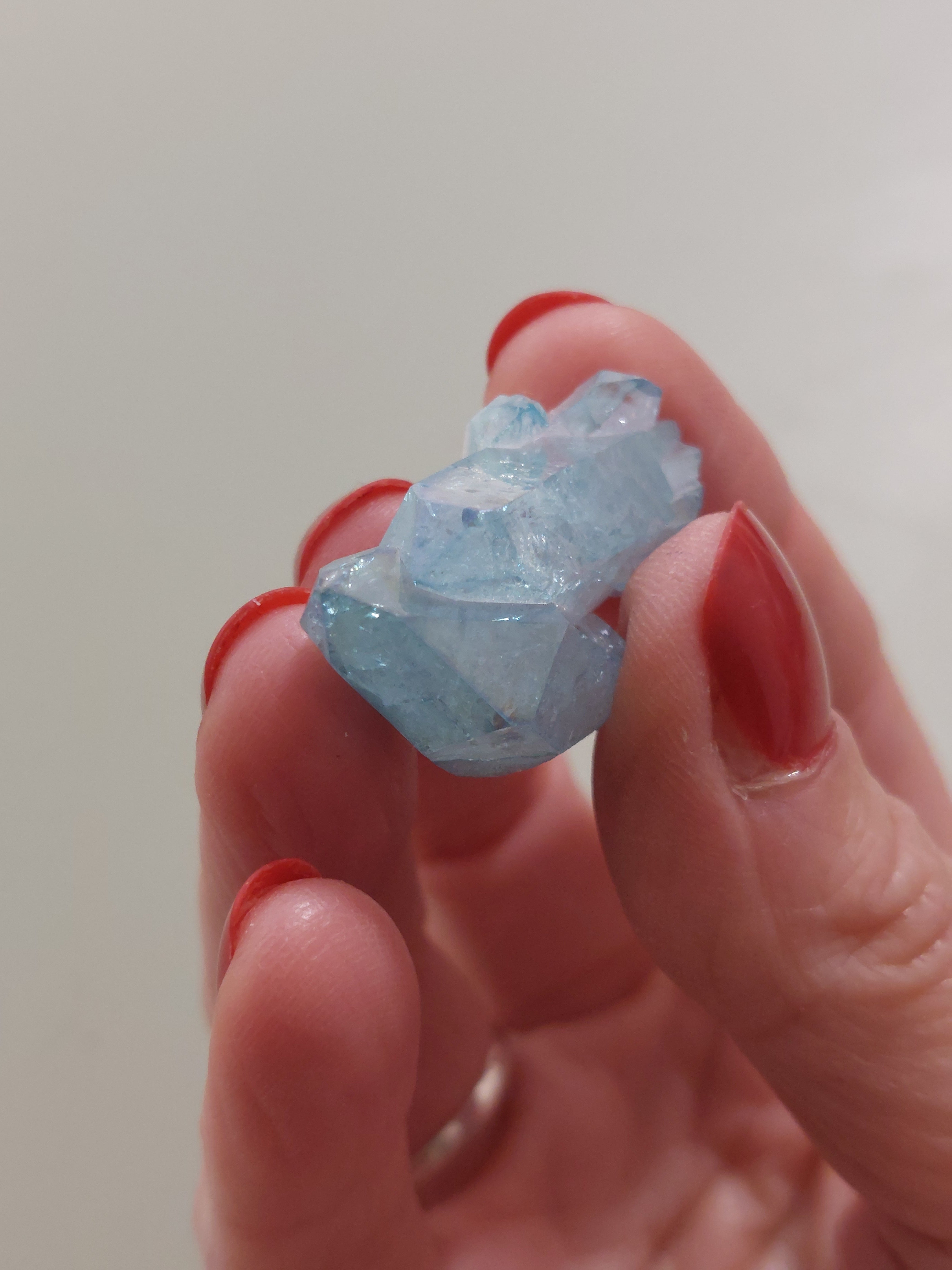 Aqua Aura Quartz Cluster