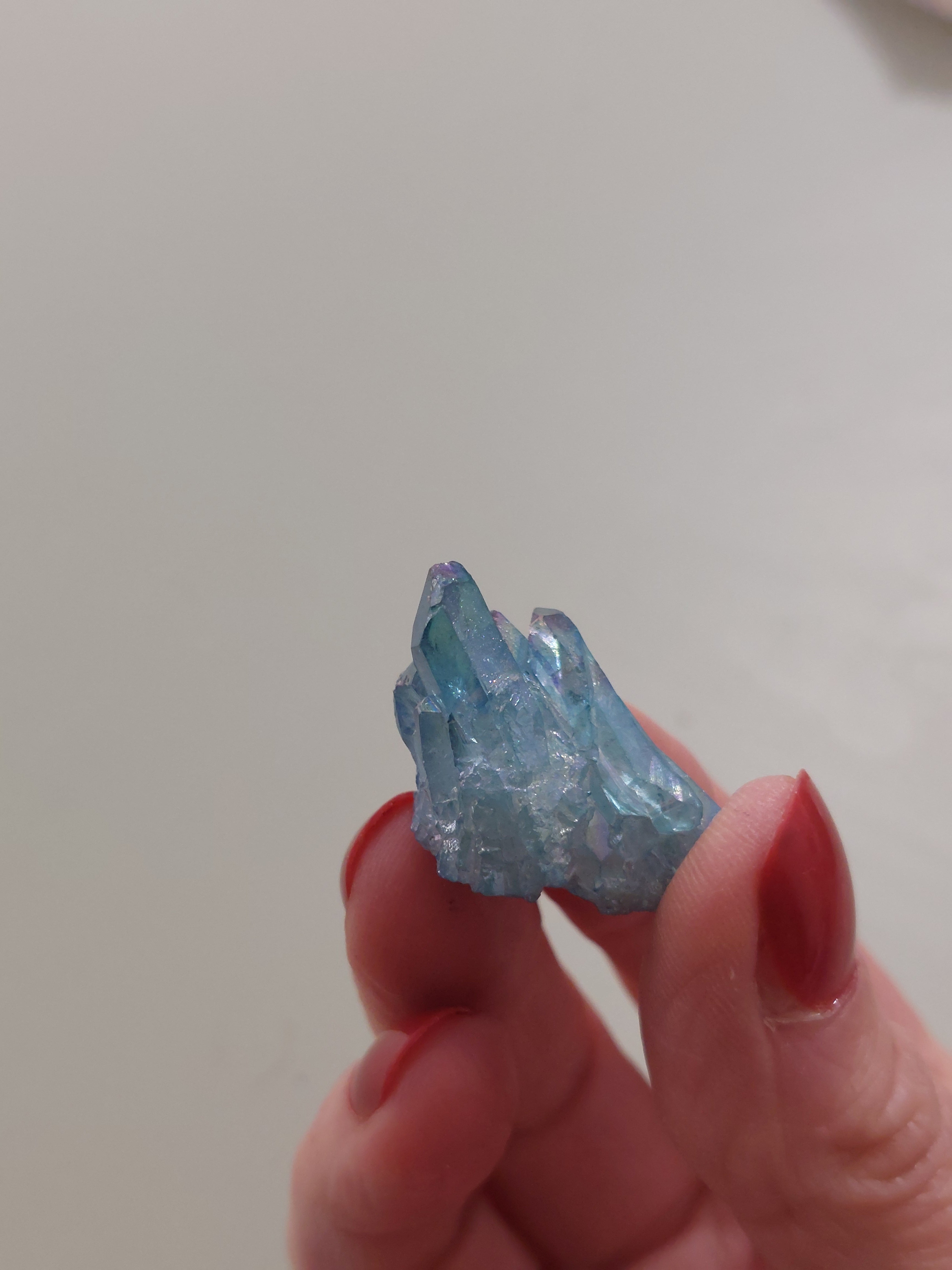 Aqua Aura Quartz Cluster