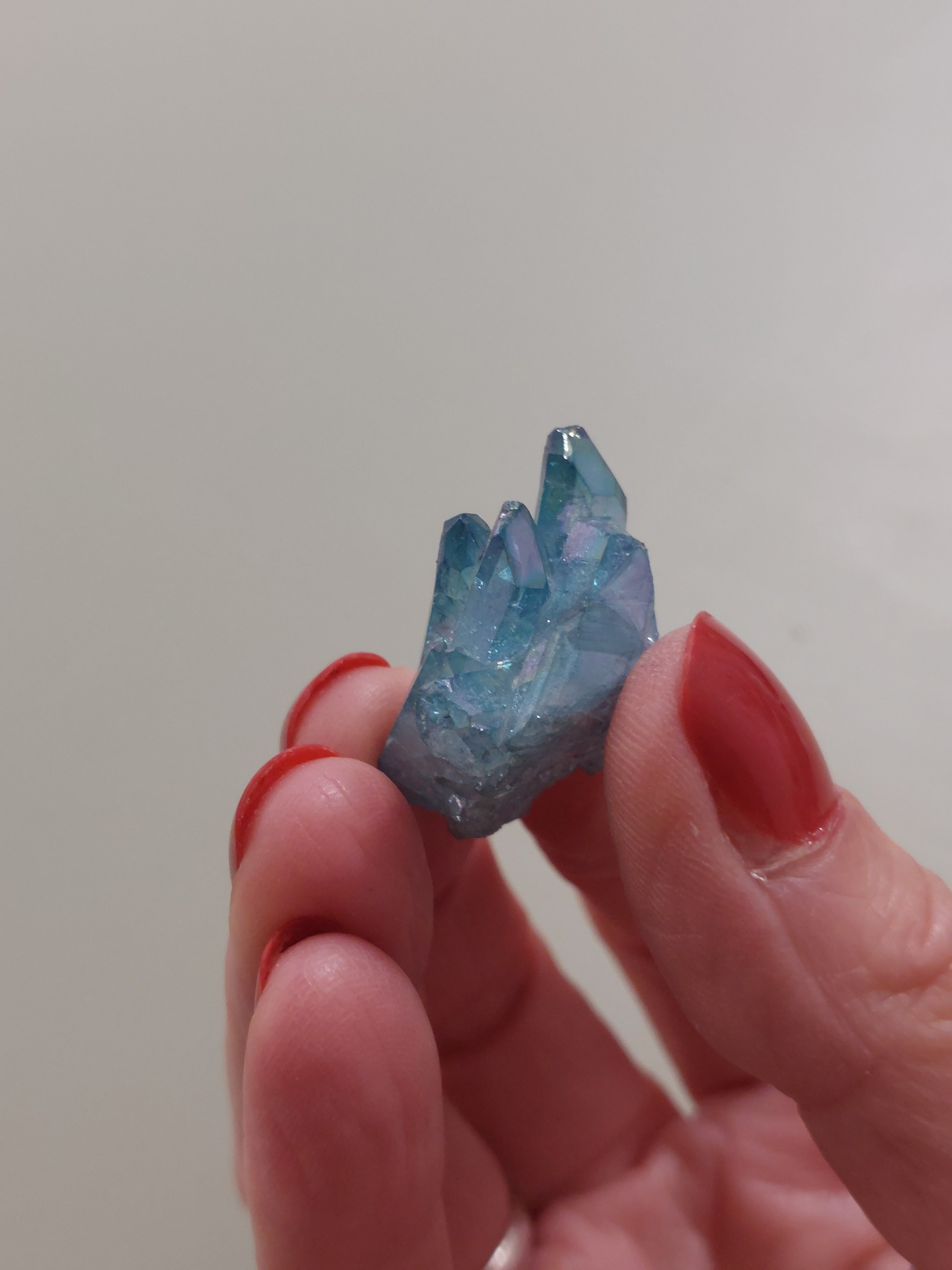 Aqua Aura Quartz Cluster