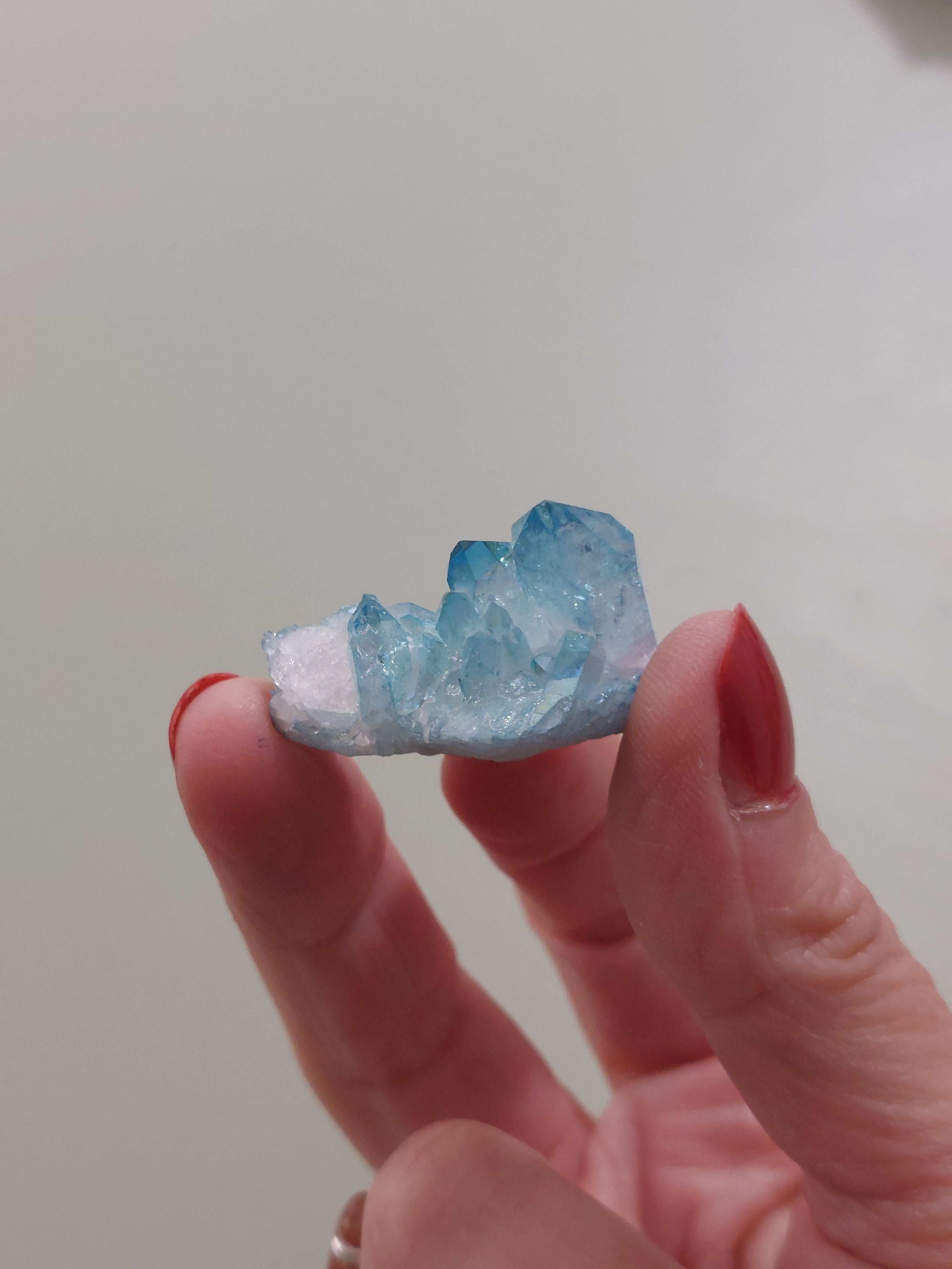 Aqua Aura Quartz Cluster