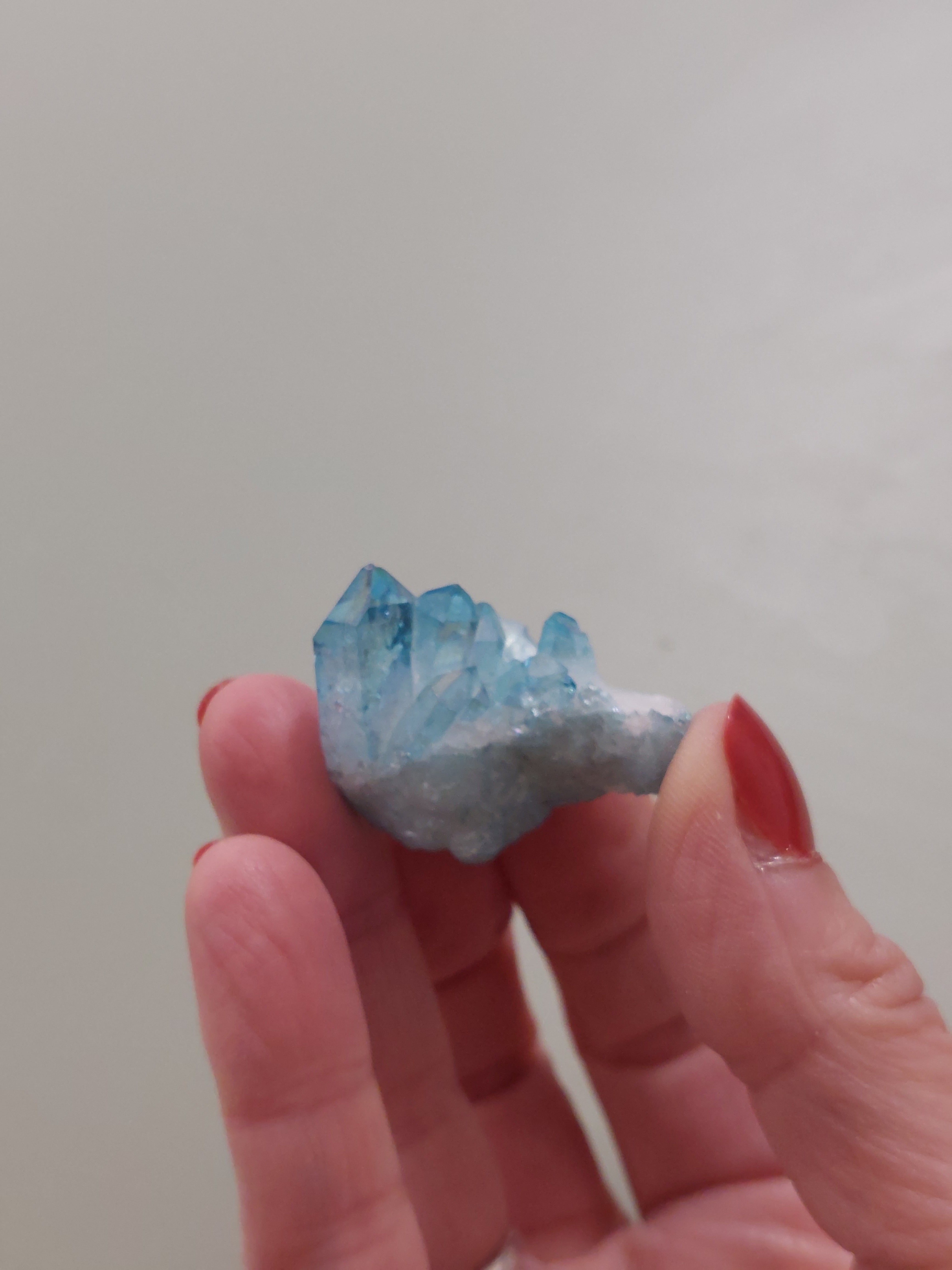Aqua Aura Quartz Cluster