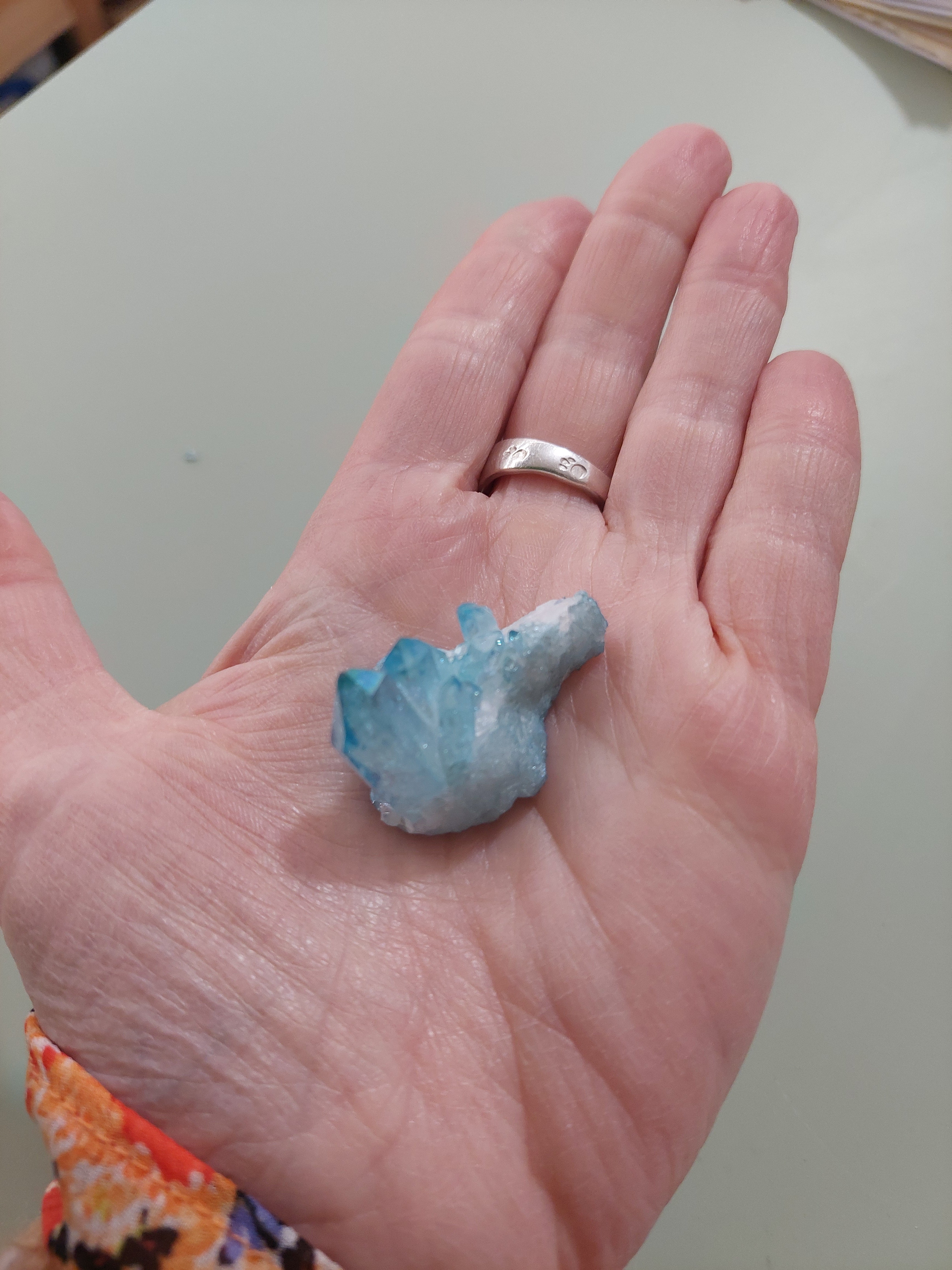 Aqua Aura Quartz Cluster