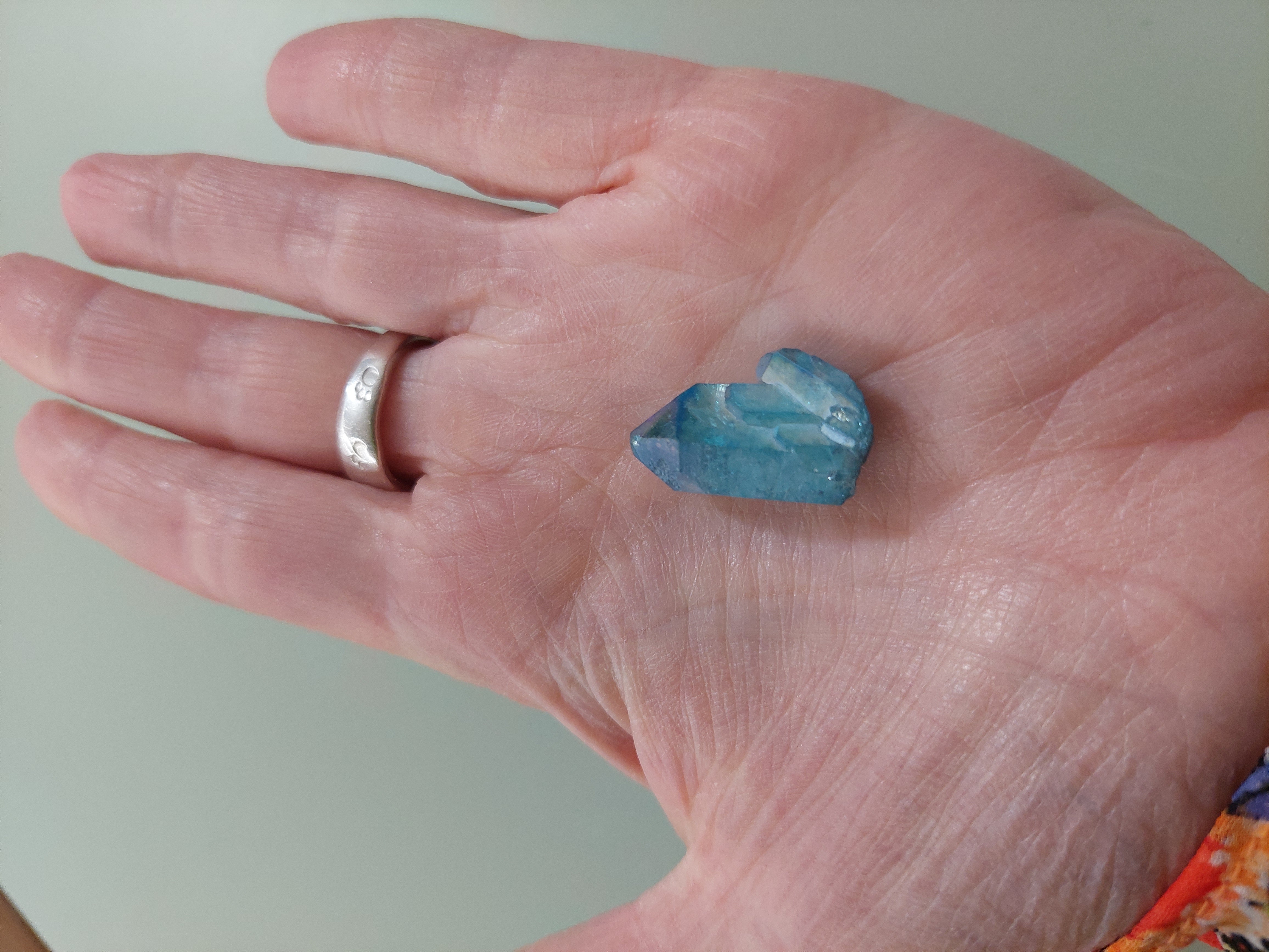 Aqua Aura Quartz Cluster