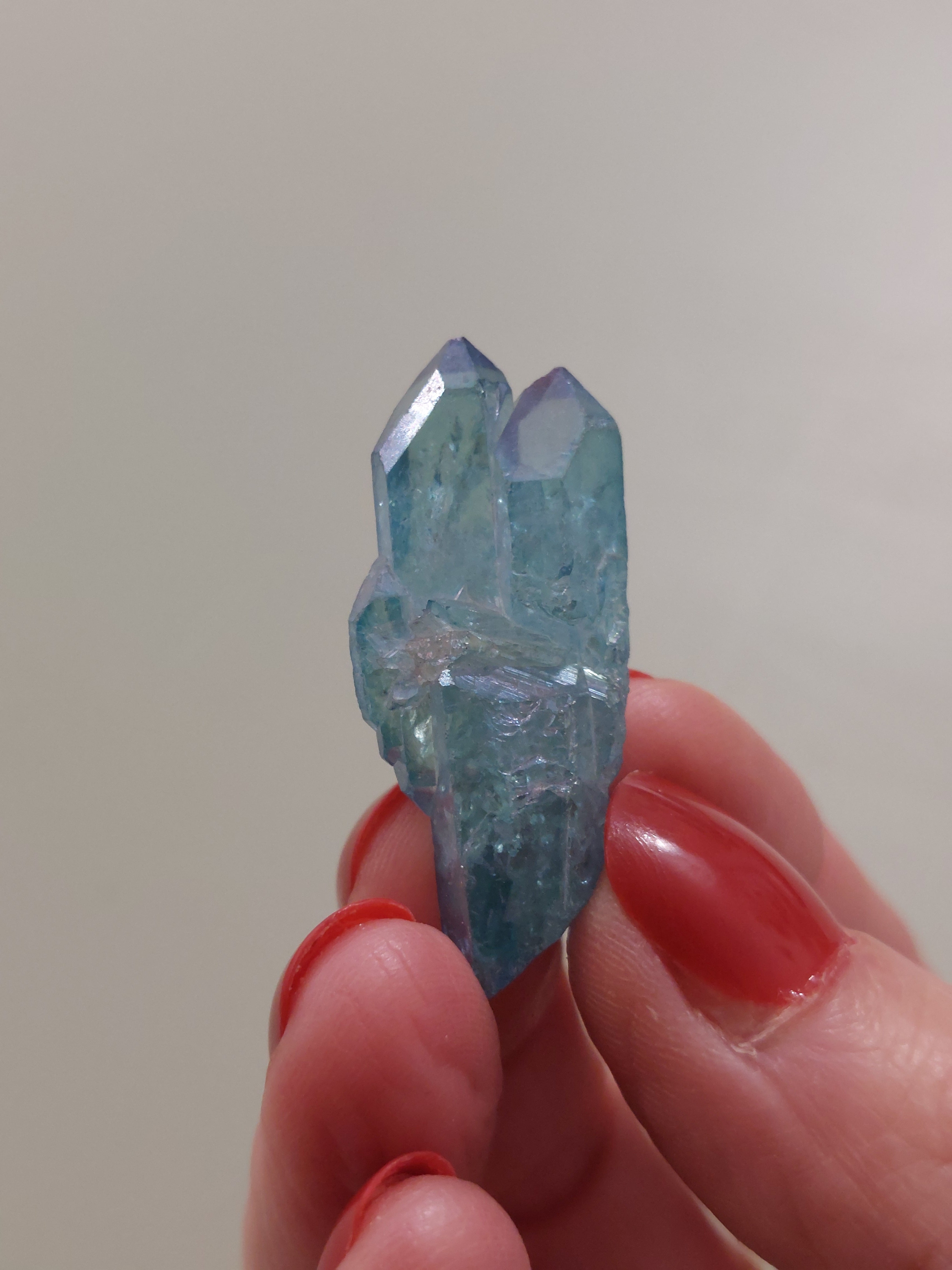 Aqua Aura Quartz Cluster