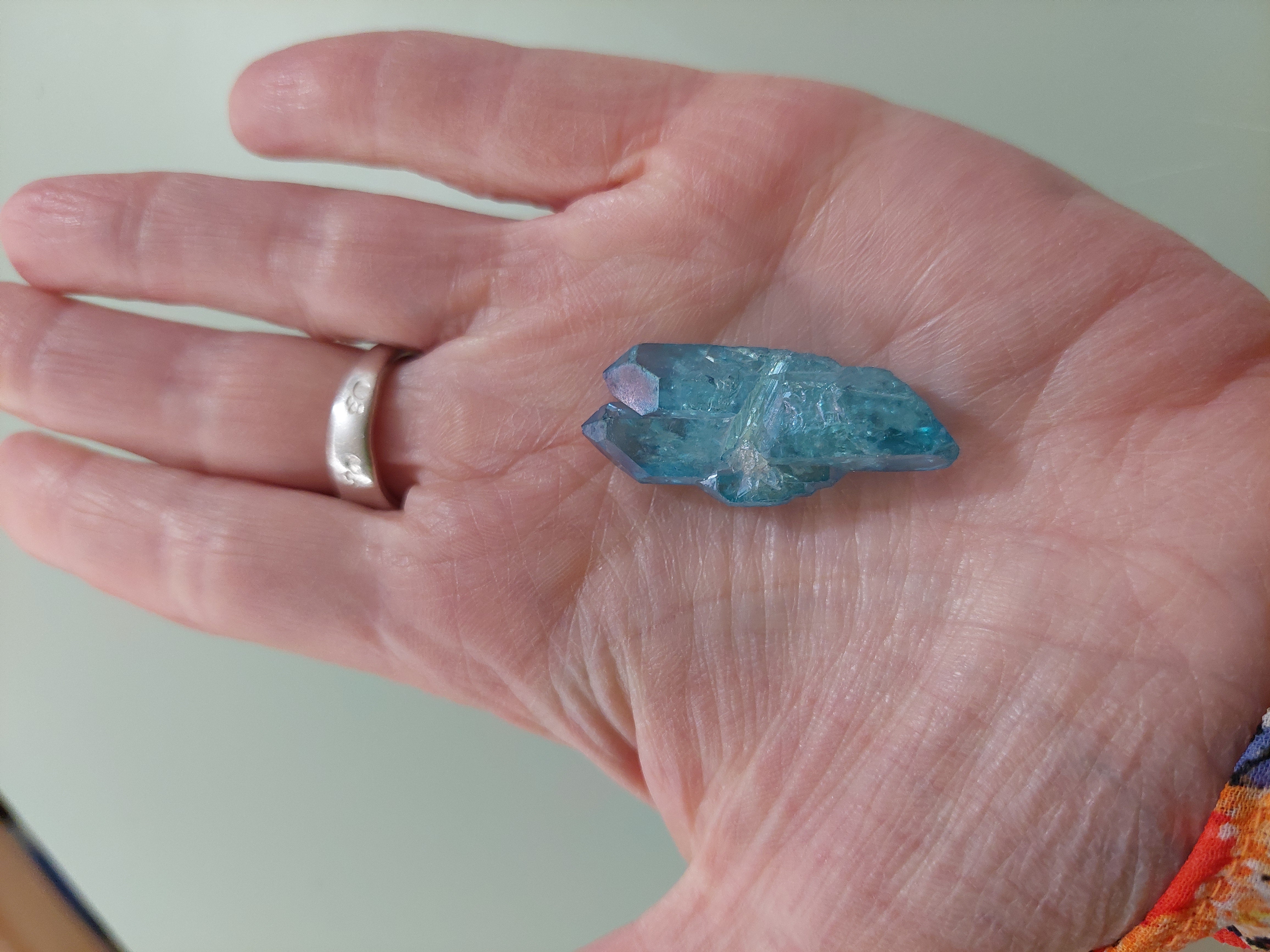 Aqua Aura Quartz Cluster