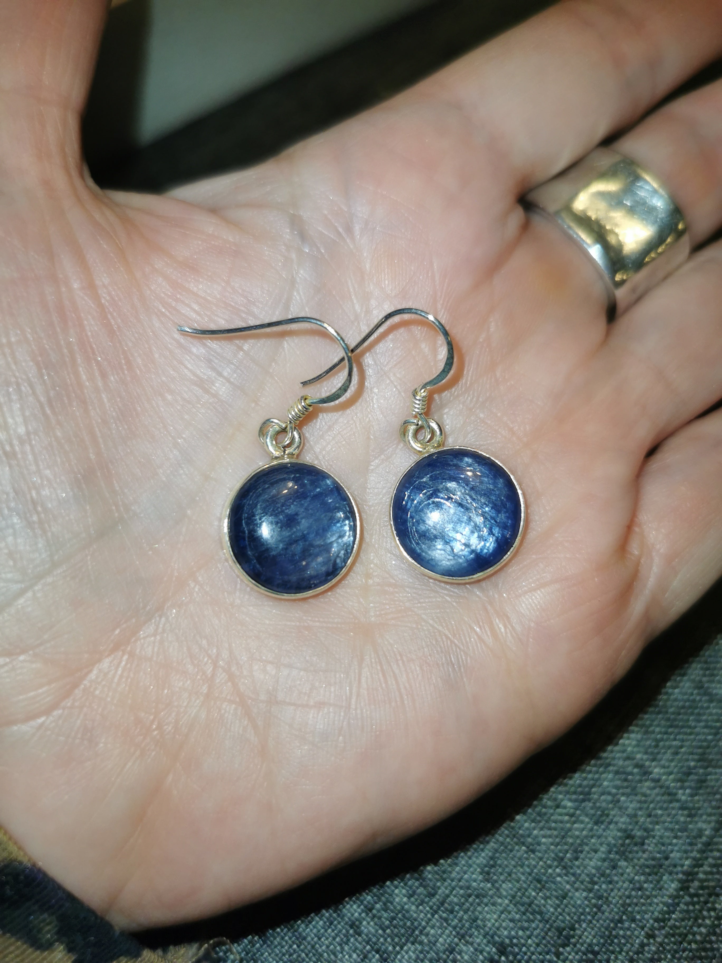 Kyanite Round Drop Earrings