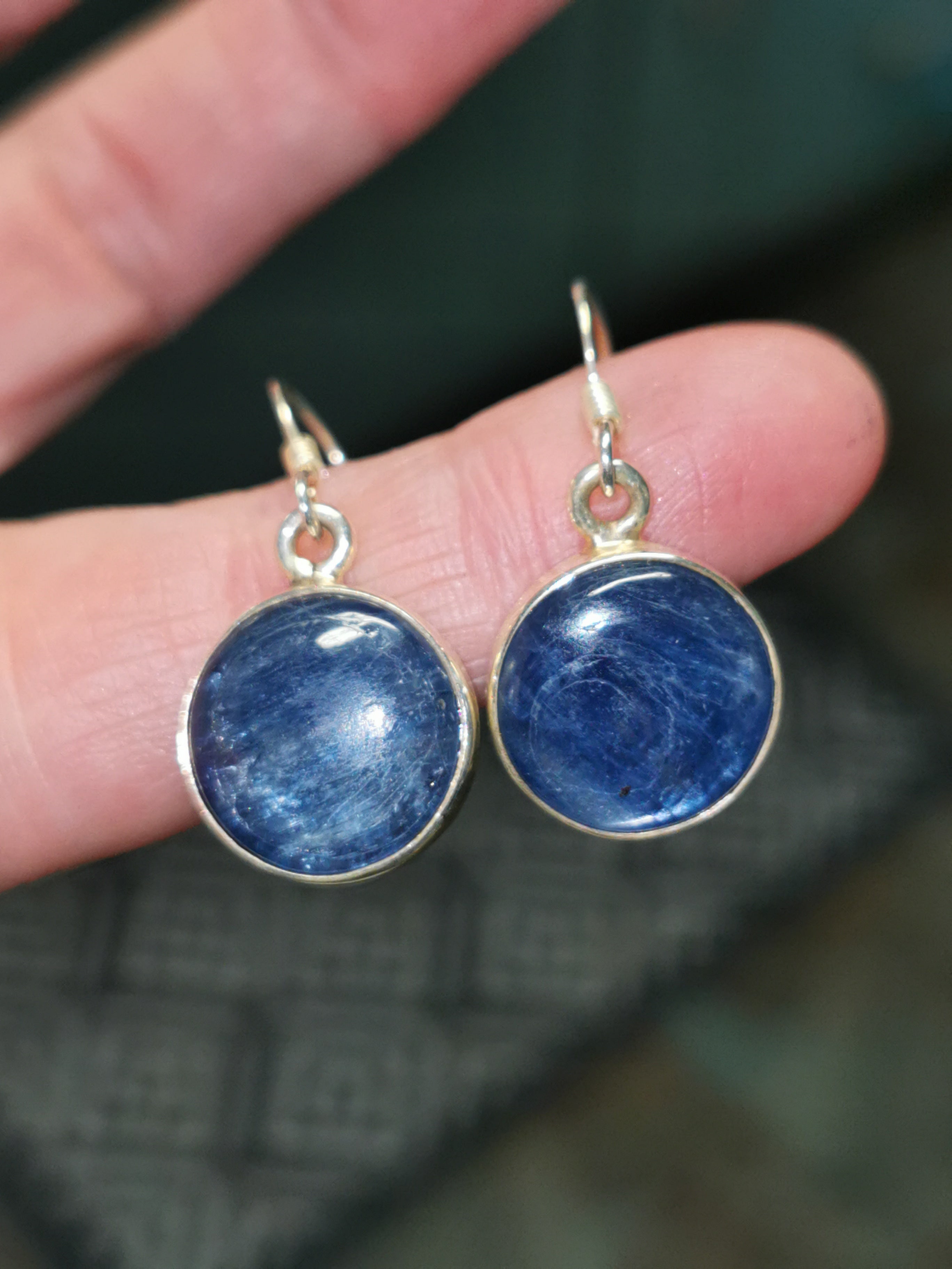 Kyanite Round Drop Earrings