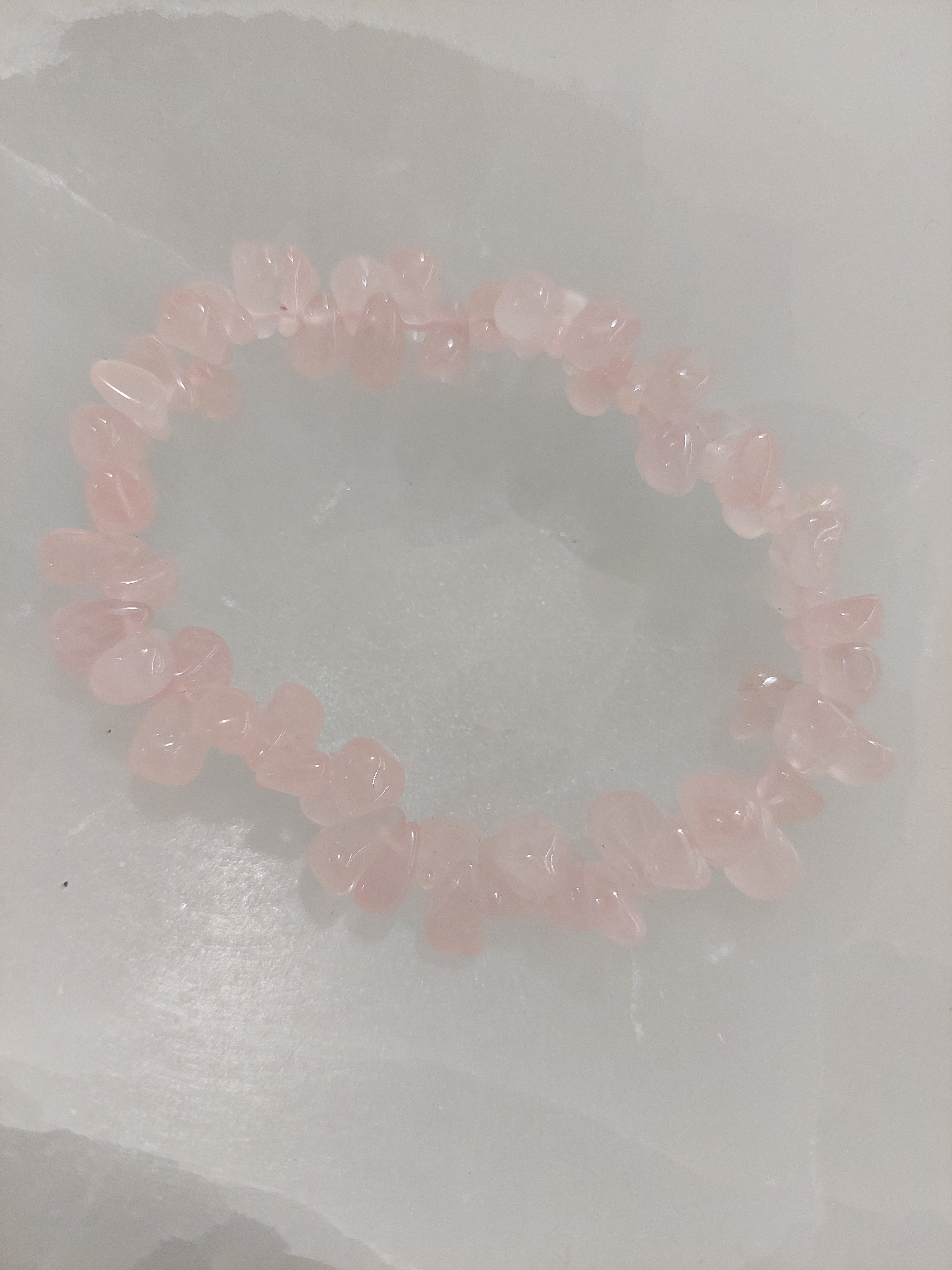 Rose Quartz Droplet Bead Bracelet